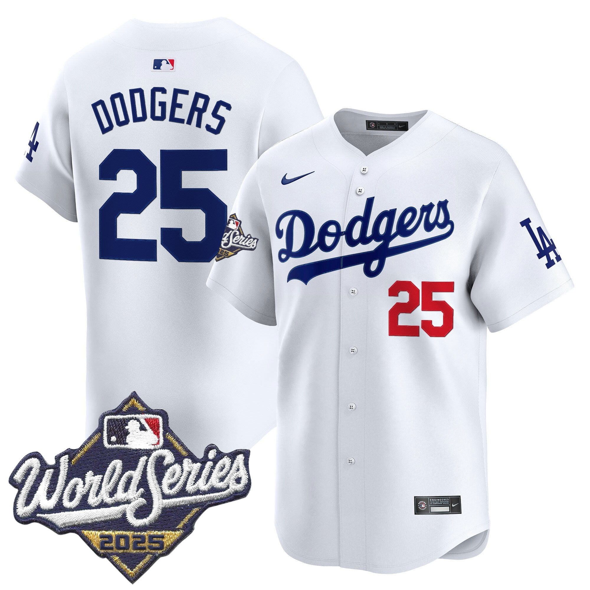Men's Dodgers 2025 World Series Vapor Premier Limited Jersey - All Stitched