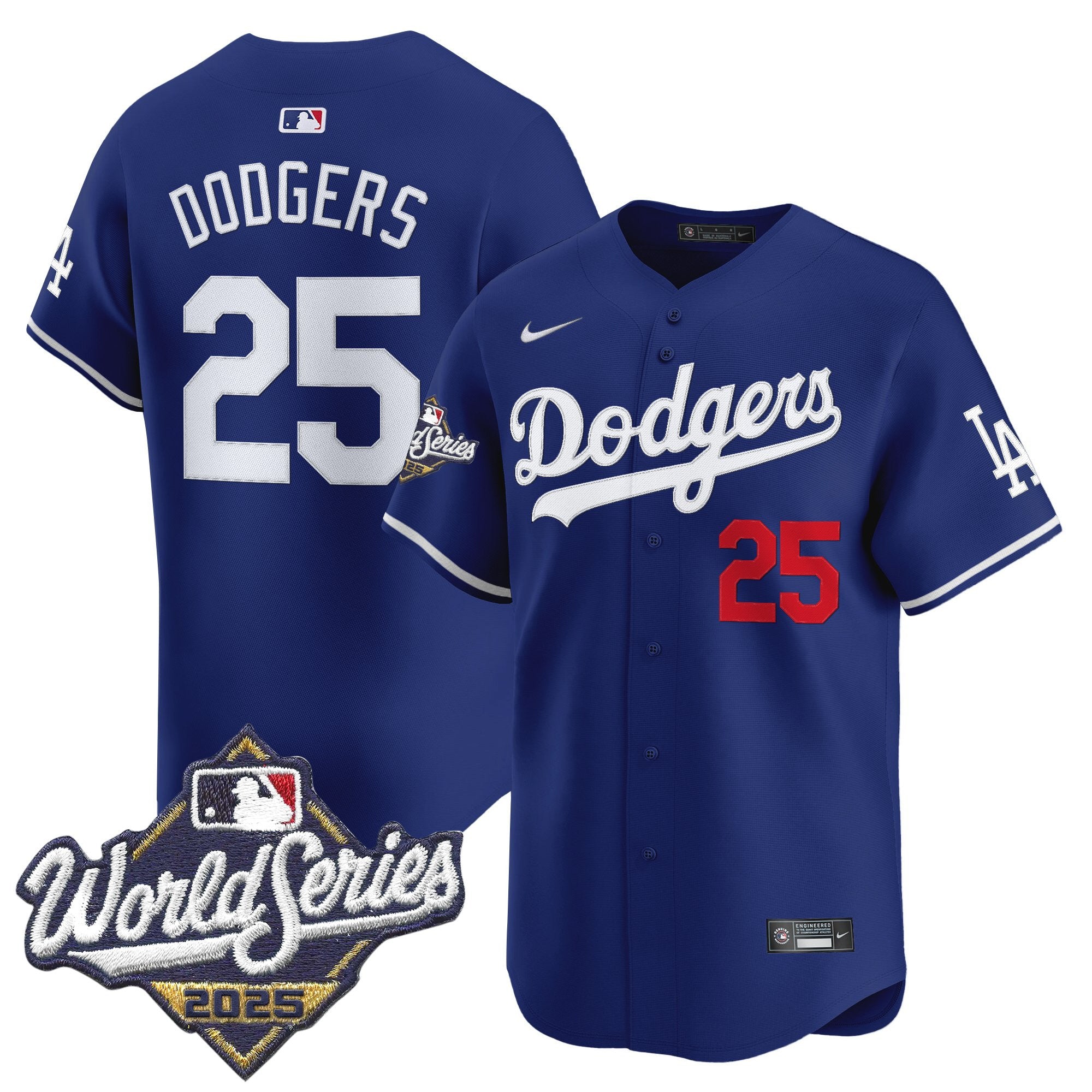Men's Dodgers 2025 World Series Vapor Premier Limited Jersey - All Stitched