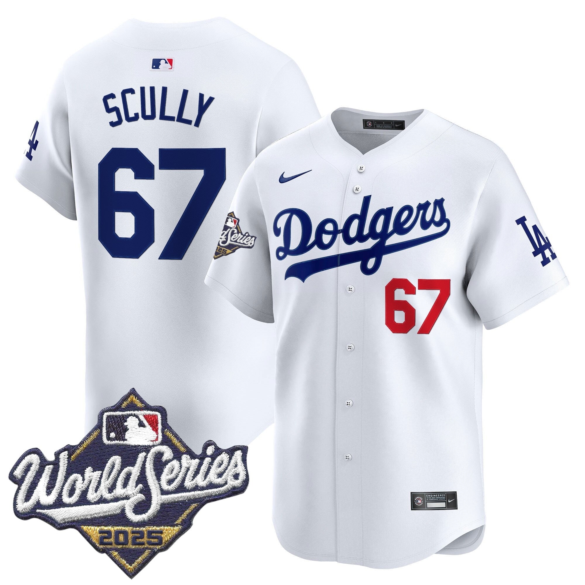 Men's Dodgers 2025 World Series Vapor Premier Limited Jersey - All Stitched