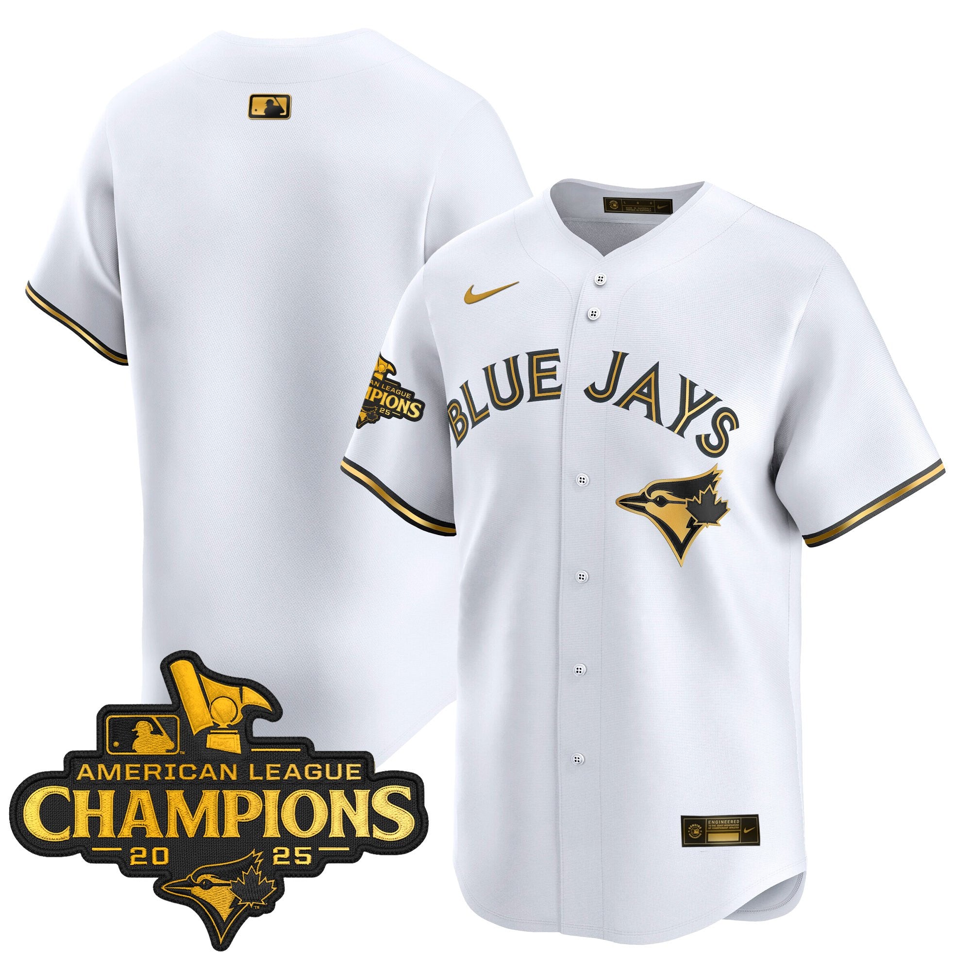 Men's Toronto Blue Jays 2025 American League Champions Vapor Premier Limited Jersey - All Stitched