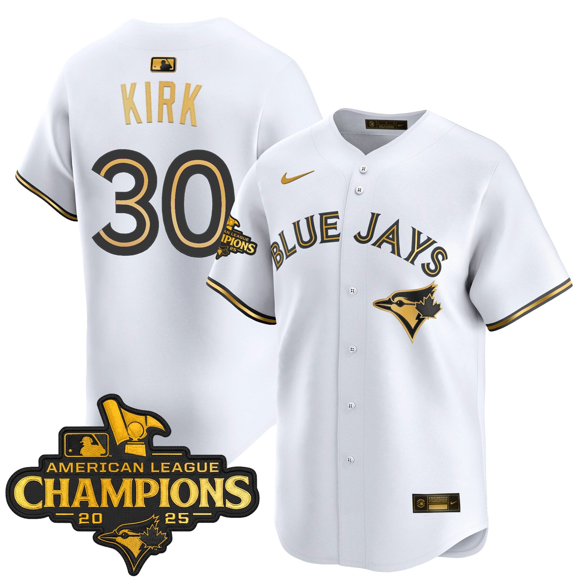 Men's Toronto Blue Jays 2025 American League Champions Vapor Premier Limited Jersey - All Stitched