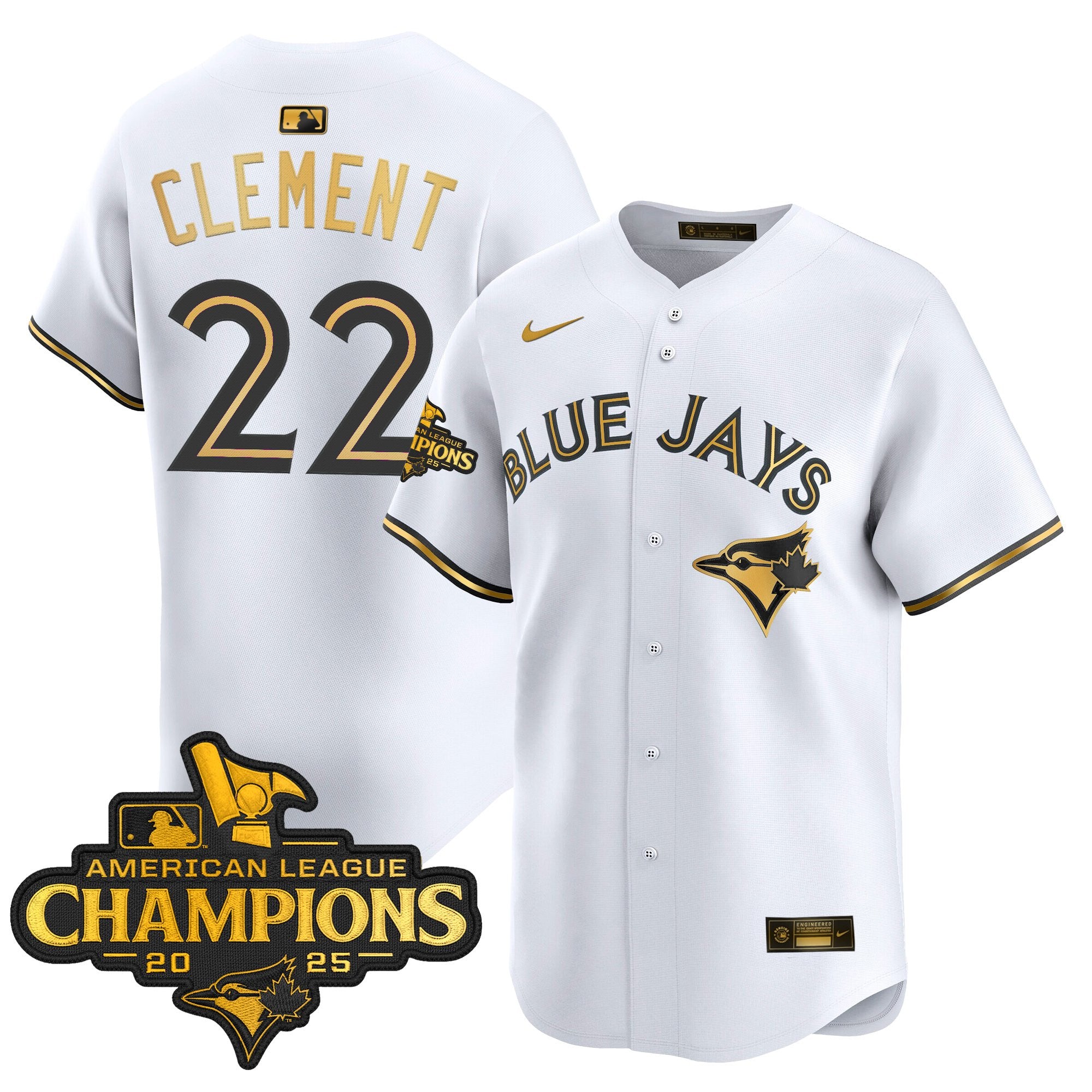 Men's Toronto Blue Jays 2025 American League Champions Vapor Premier Limited Jersey - All Stitched