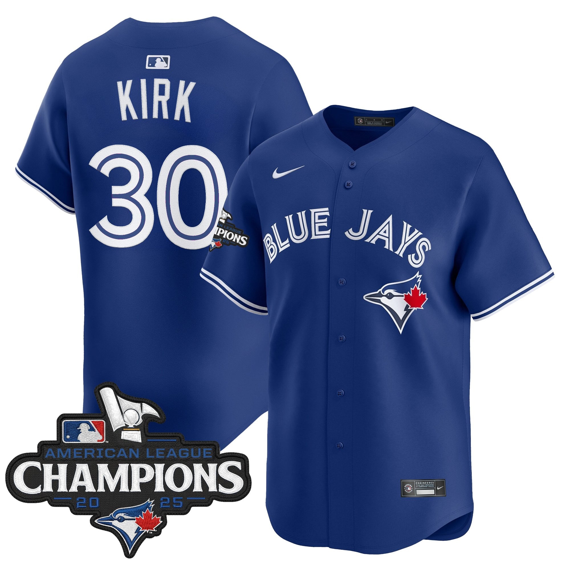 Men's Toronto Blue Jays 2025 American League Champions Vapor Premier Limited Jersey - All Stitched
