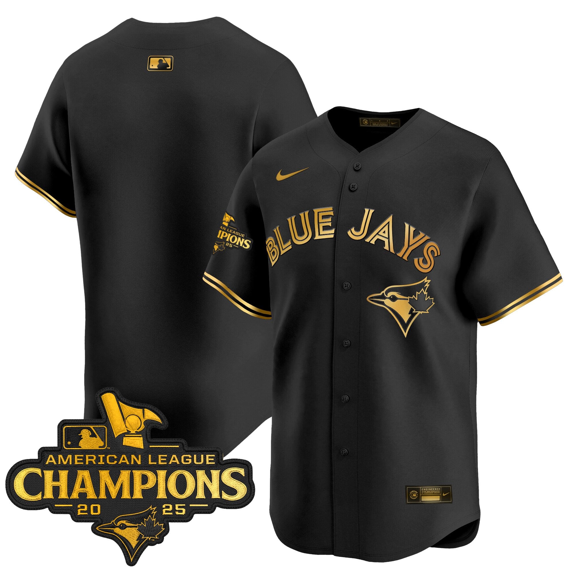 Men's Toronto Blue Jays 2025 American League Champions Vapor Premier Limited Jersey - All Stitched