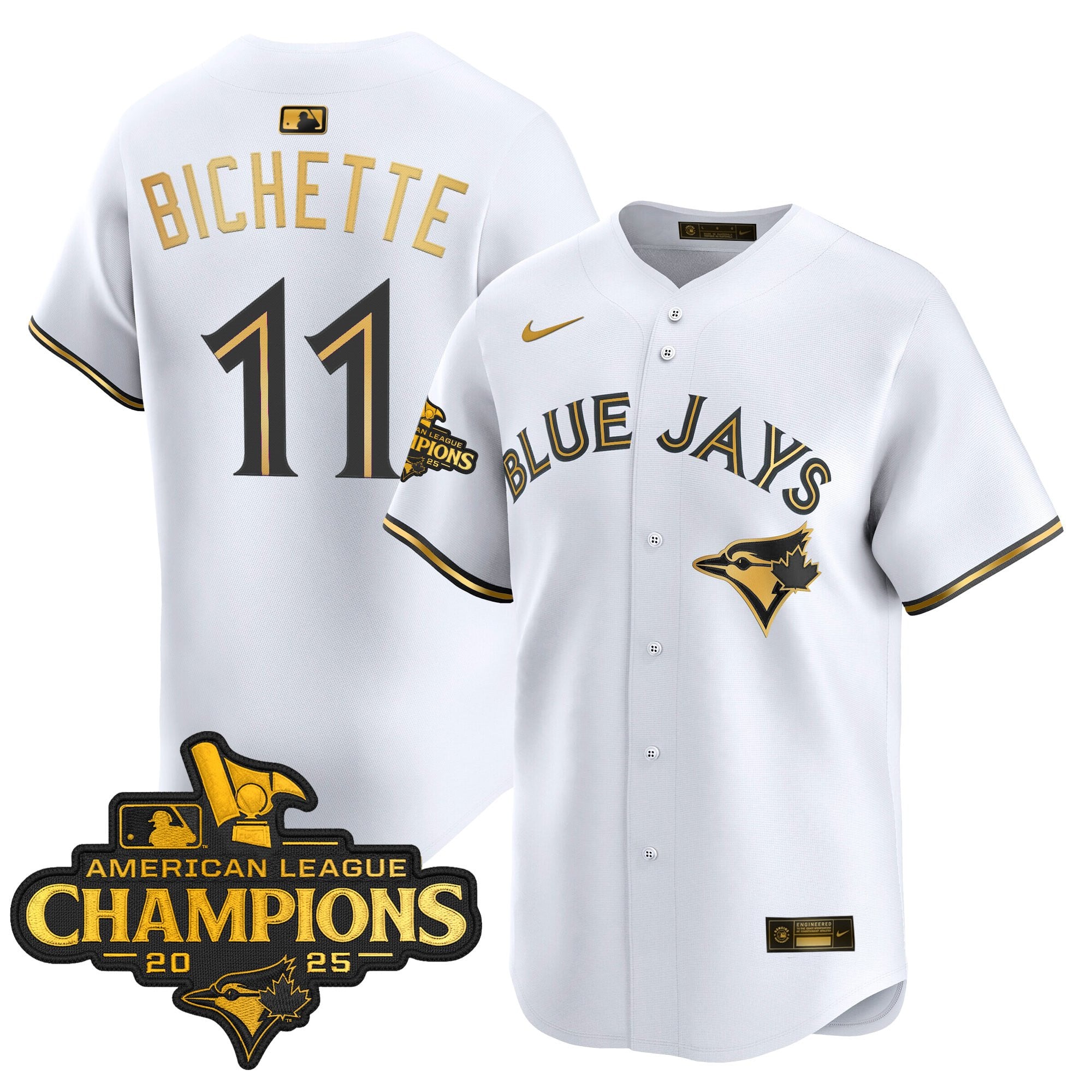 Men's Toronto Blue Jays 2025 American League Champions Vapor Premier Limited Jersey - All Stitched