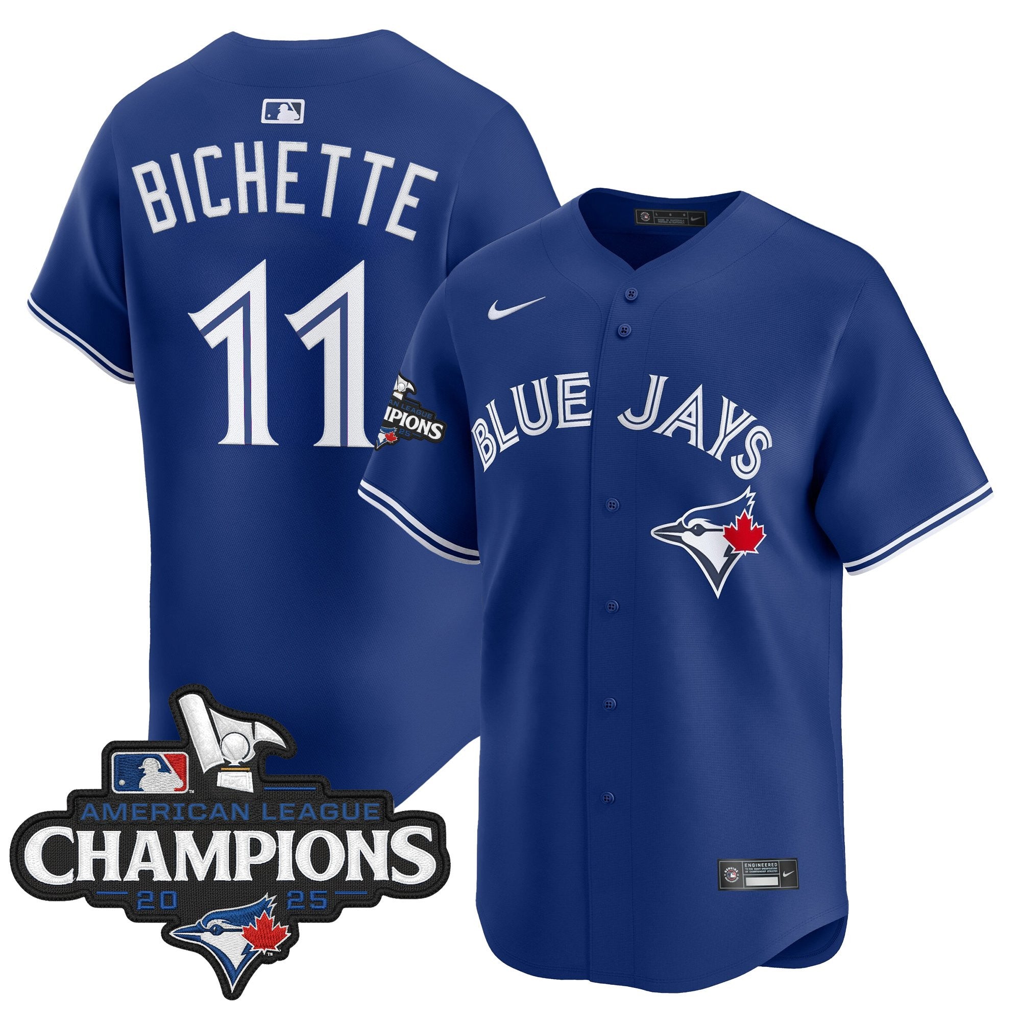 Men's Toronto Blue Jays 2025 American League Champions Vapor Premier Limited Jersey - All Stitched