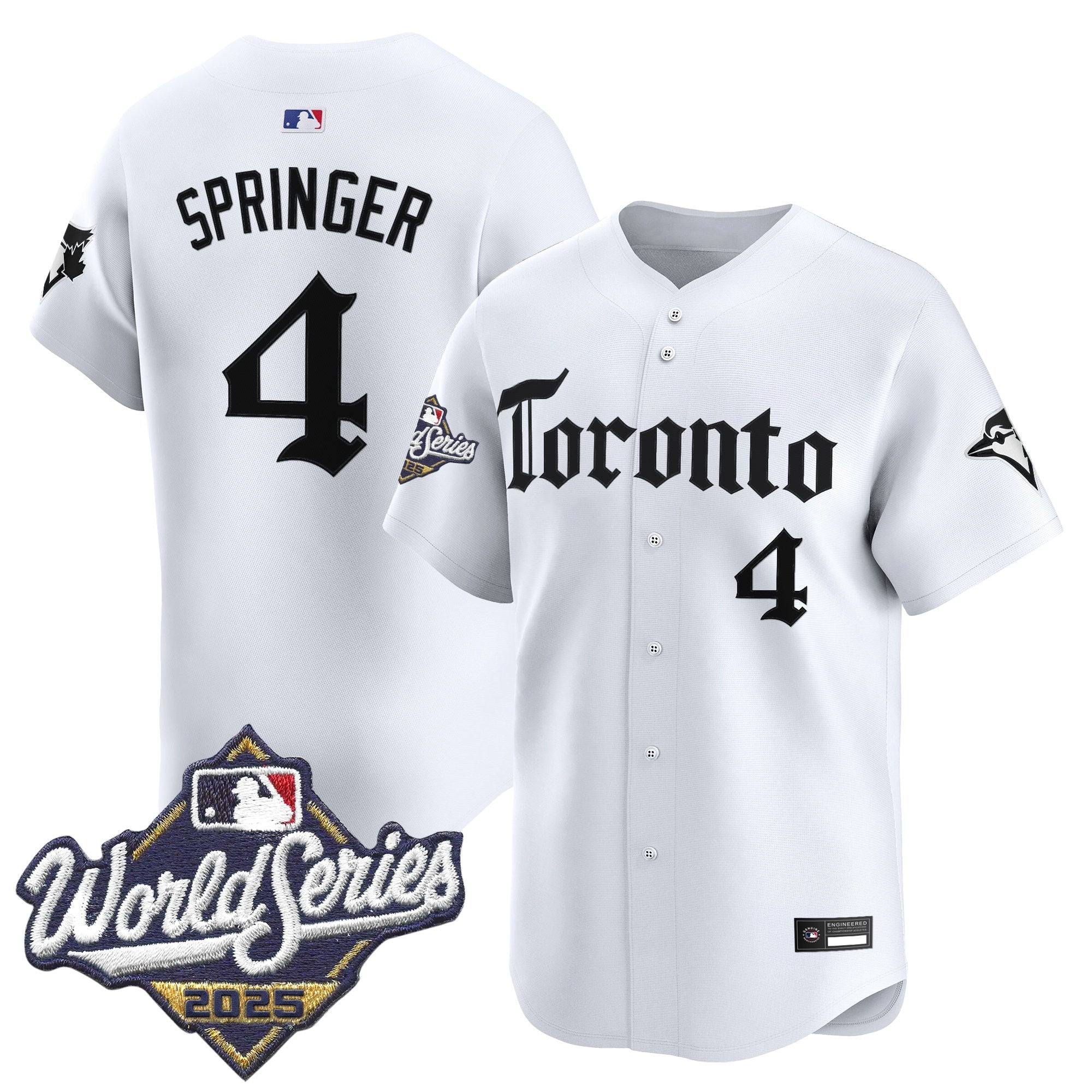 Men's Toronto Blue Jays 2025 World Series Vapor Premier Limited Jersey - Gothic North Edition - All Stitched