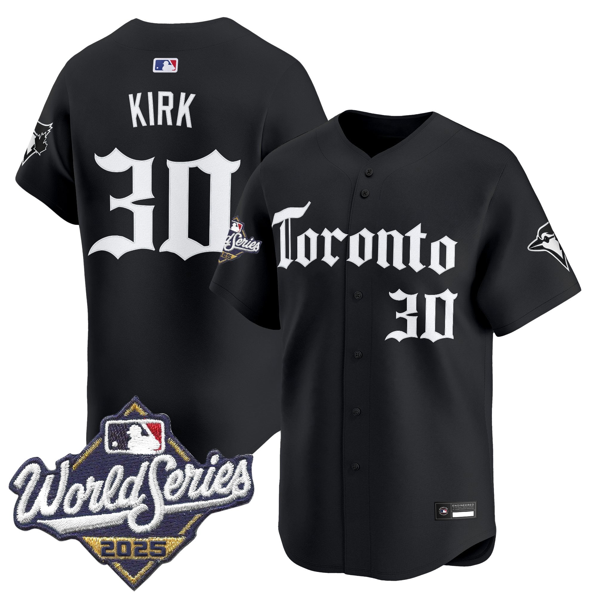 Men's Toronto Blue Jays 2025 World Series Vapor Premier Limited Jersey - Gothic North Edition - All Stitched