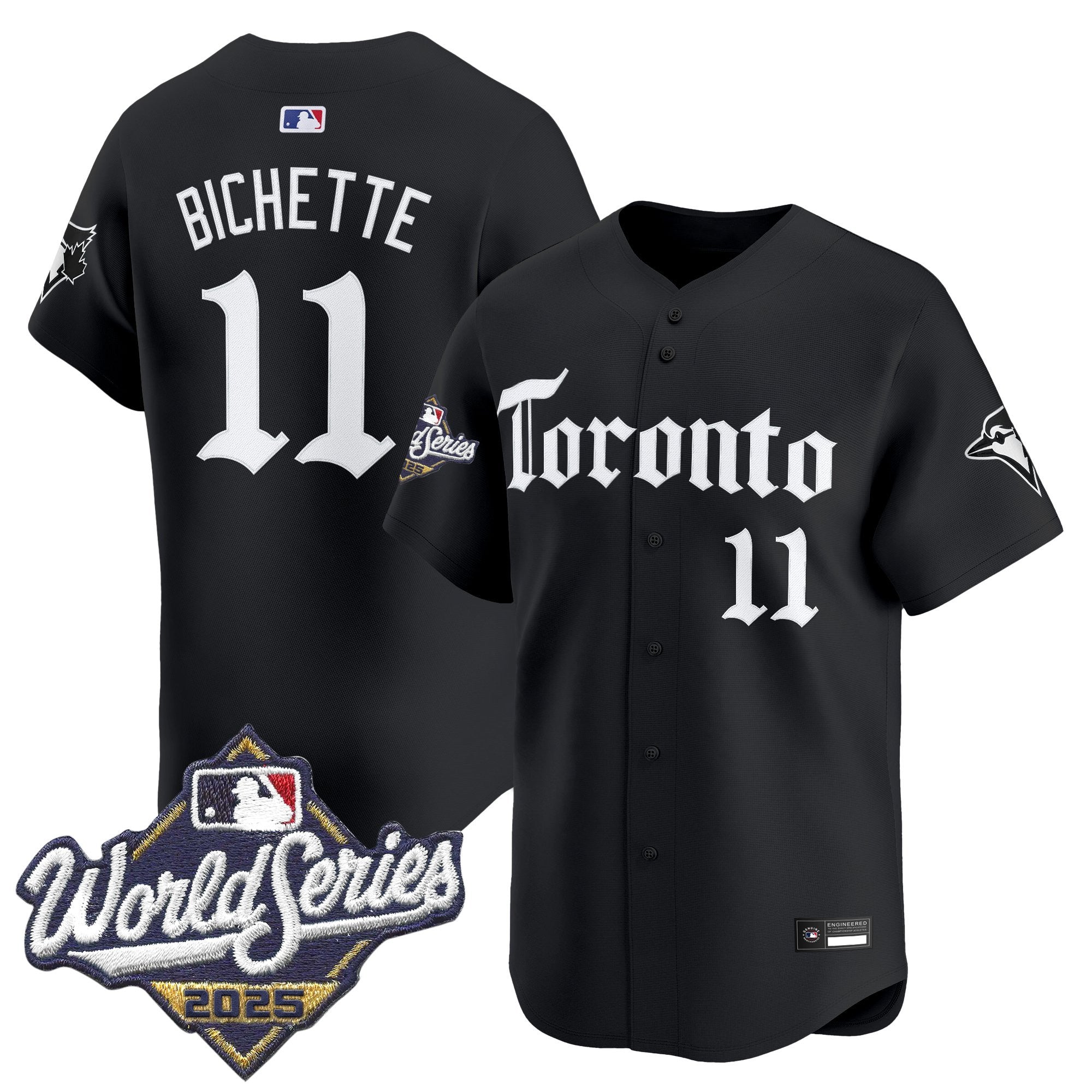 Men's Toronto Blue Jays 2025 World Series Vapor Premier Limited Jersey - Gothic North Edition - All Stitched