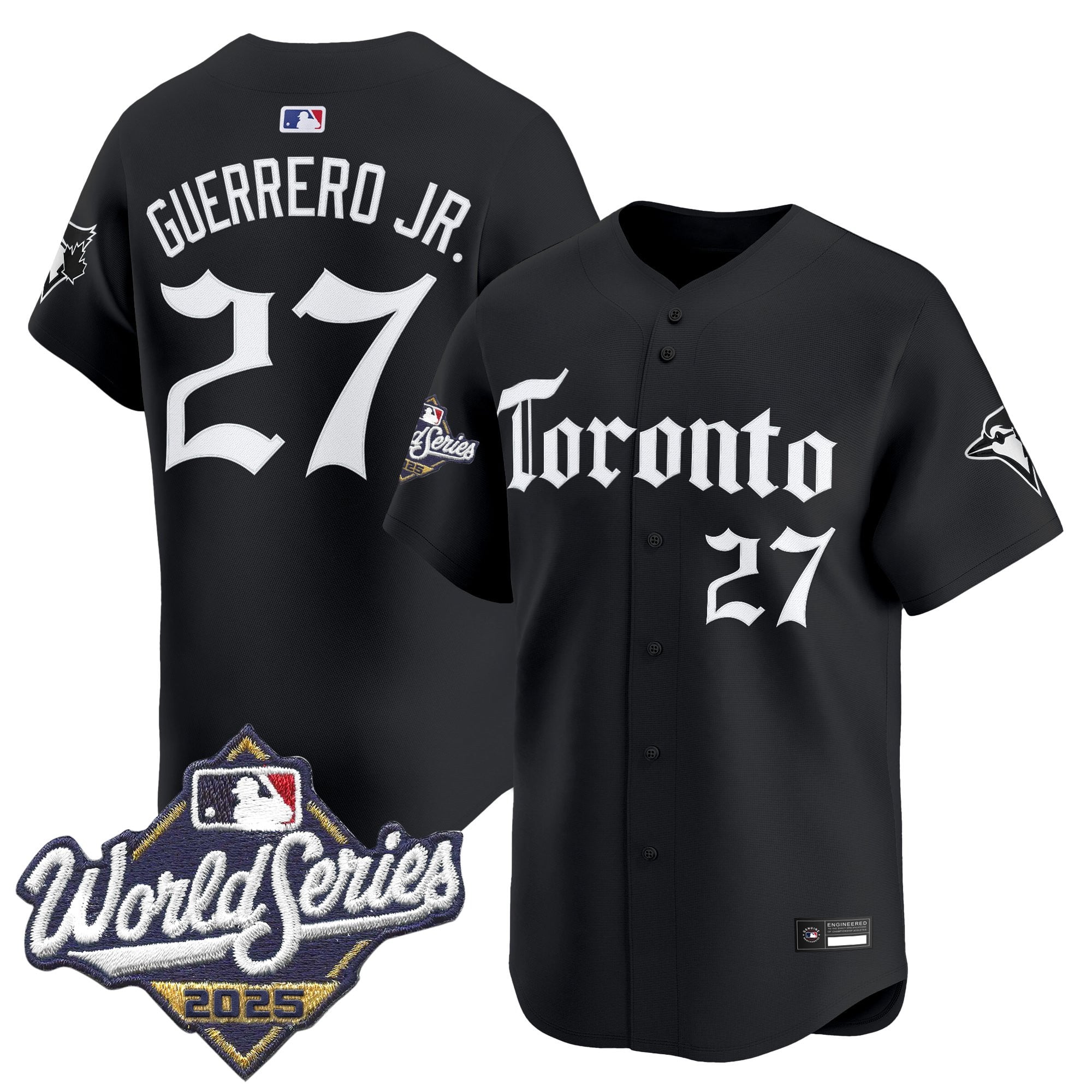 Men's Toronto Blue Jays 2025 World Series Vapor Premier Limited Jersey - Gothic North Edition - All Stitched
