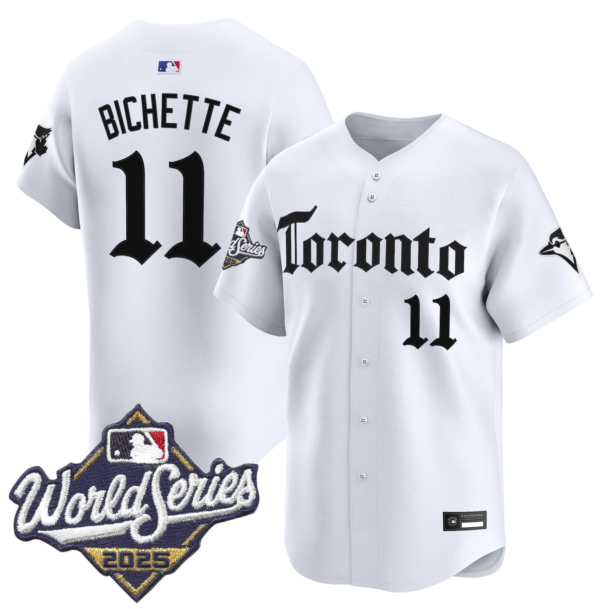 Men's Toronto Blue Jays 2025 World Series Vapor Premier Limited Jersey - Gothic North Edition - All Stitched
