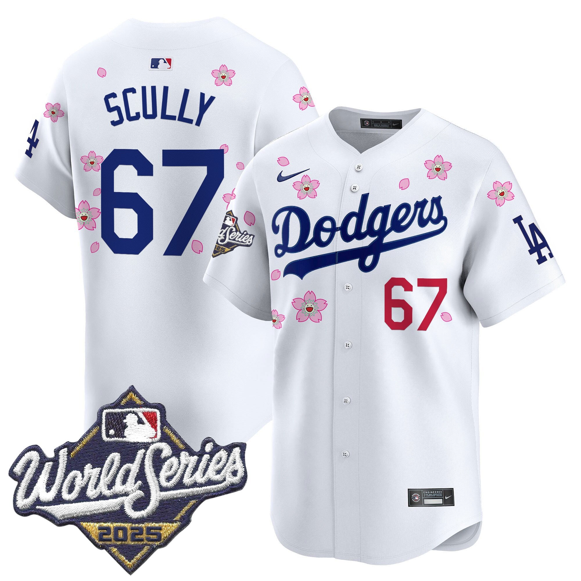 Men's Dodgers 2025 World Series x Tokyo Series Vapor Premier Limited Jersey - Stitched