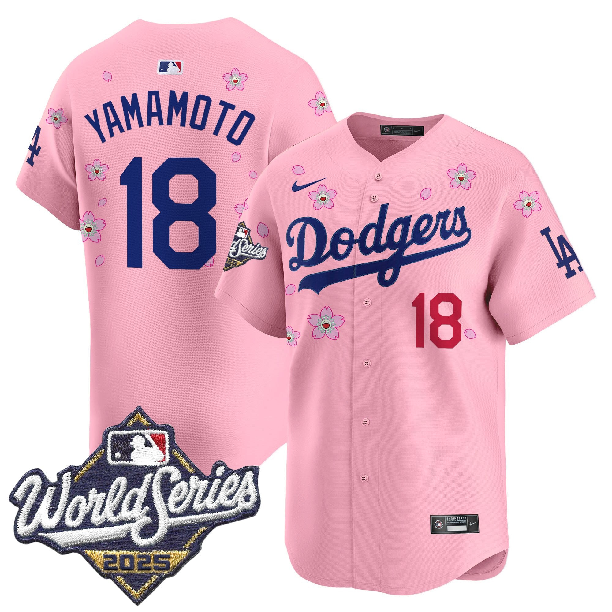 Men's Dodgers 2025 World Series x Tokyo Series Vapor Premier Limited Jersey - Stitched