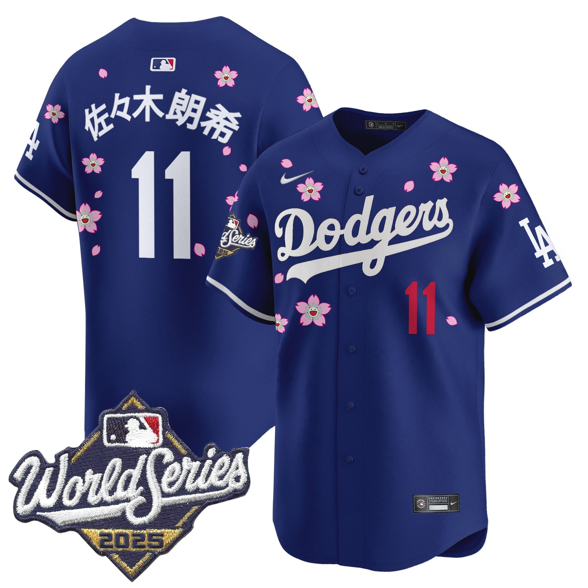 Men's Dodgers 2025 World Series x Tokyo Series Vapor Premier Limited Jersey - Stitched