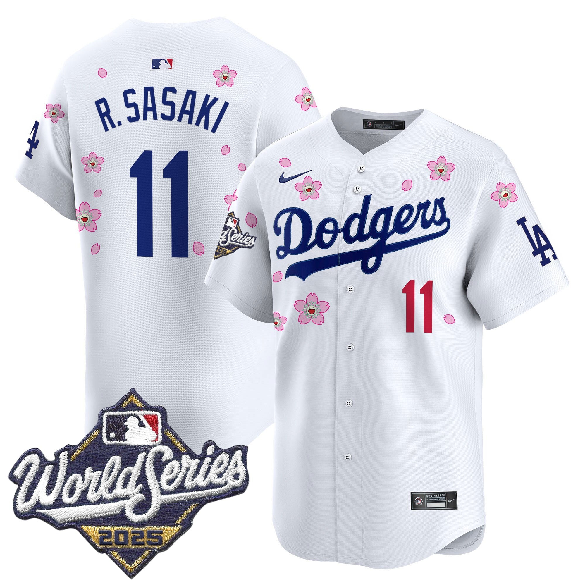 Men's Dodgers 2025 World Series x Tokyo Series Vapor Premier Limited Jersey - Stitched