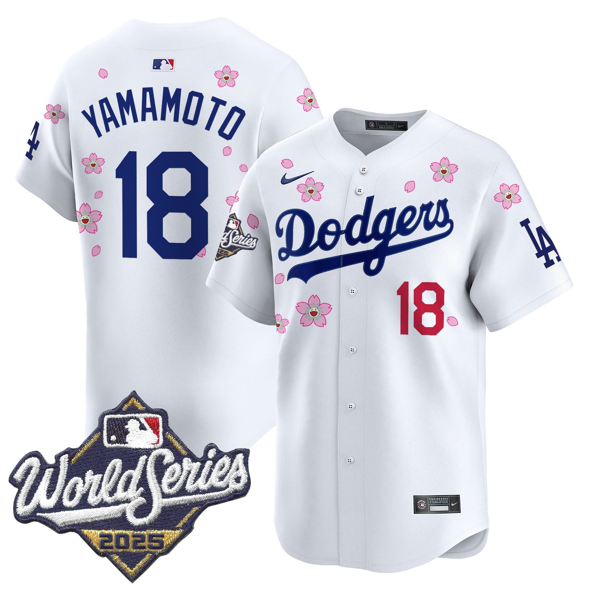 Men's Dodgers 2025 World Series x Tokyo Series Vapor Premier Limited Jersey - Stitched