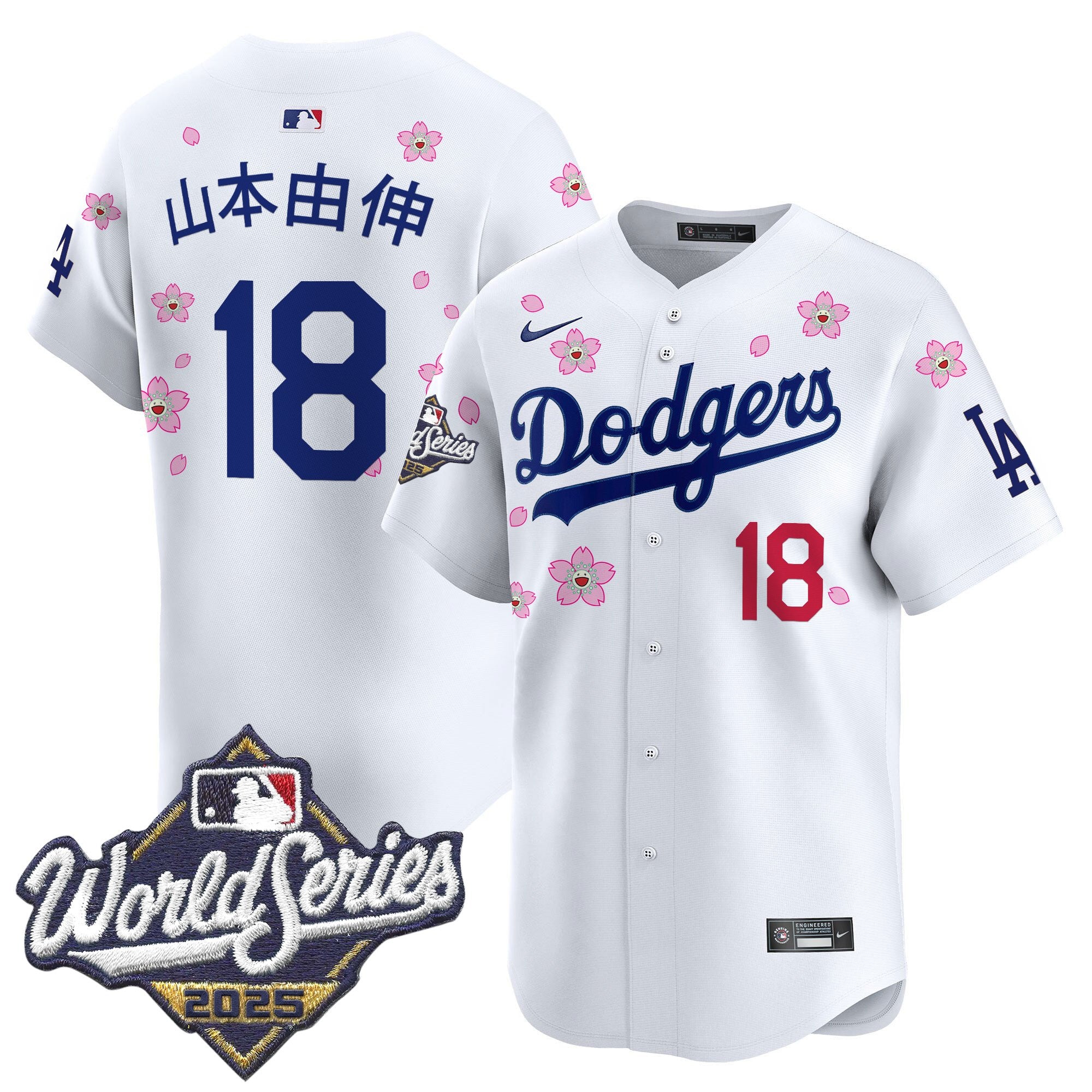 Men's Dodgers 2025 World Series x Tokyo Series Vapor Premier Limited Jersey - Stitched