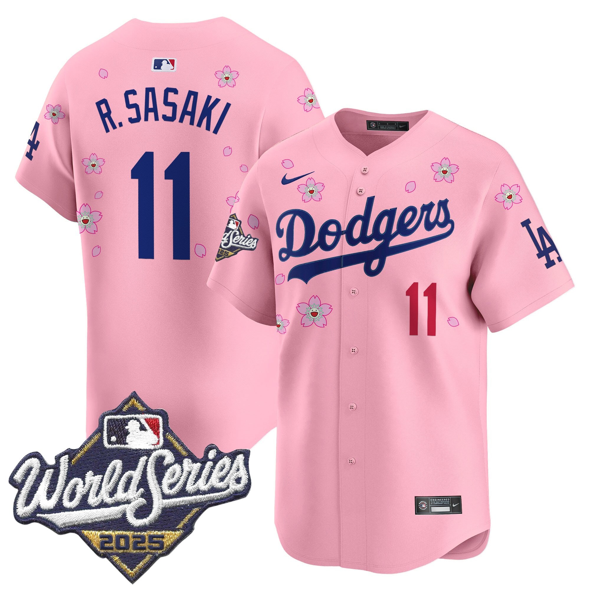 Men's Dodgers 2025 World Series x Tokyo Series Vapor Premier Limited Jersey - Stitched