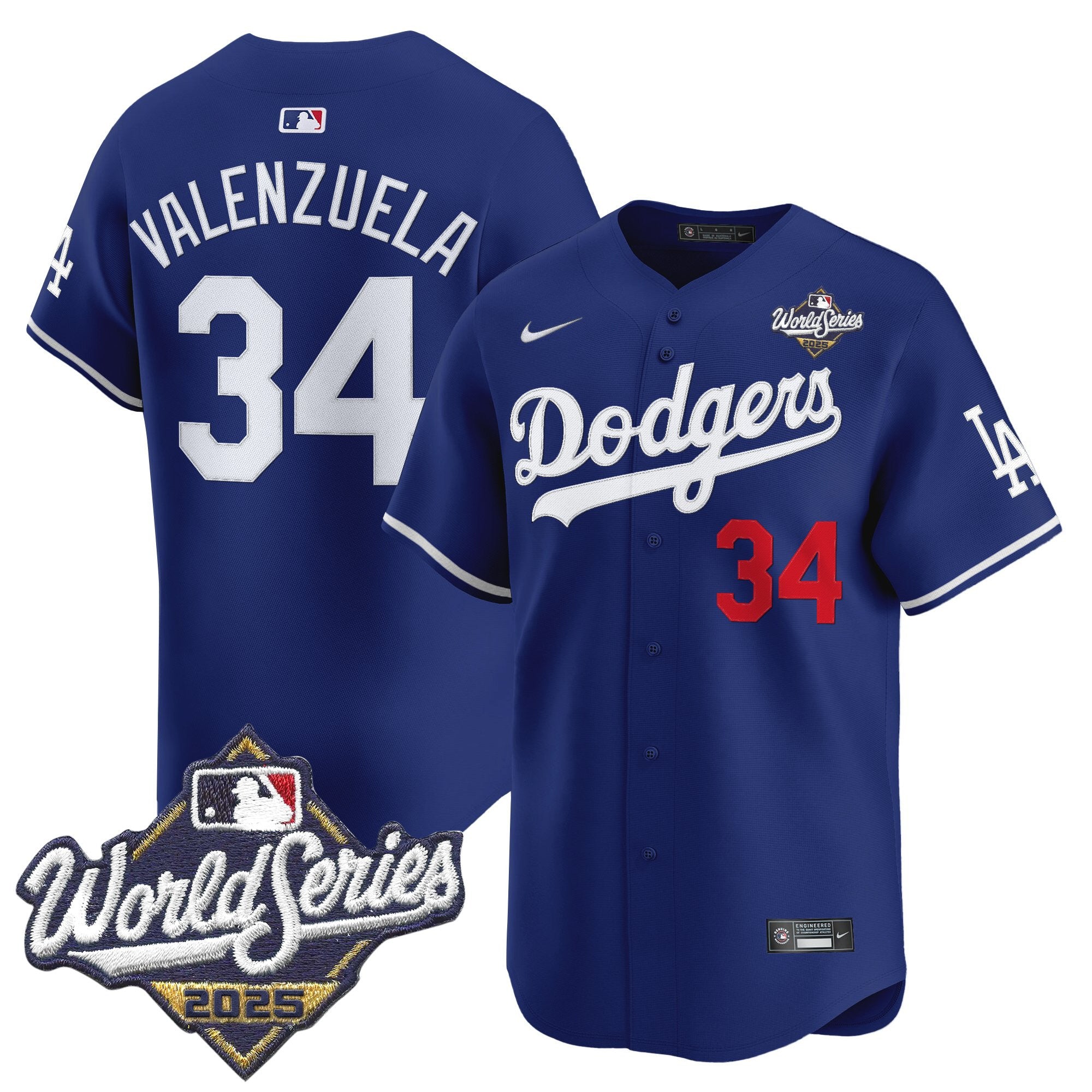 Men's Dodgers 2025 World Series Vapor Premier Limited Jersey V2 - All Stitched