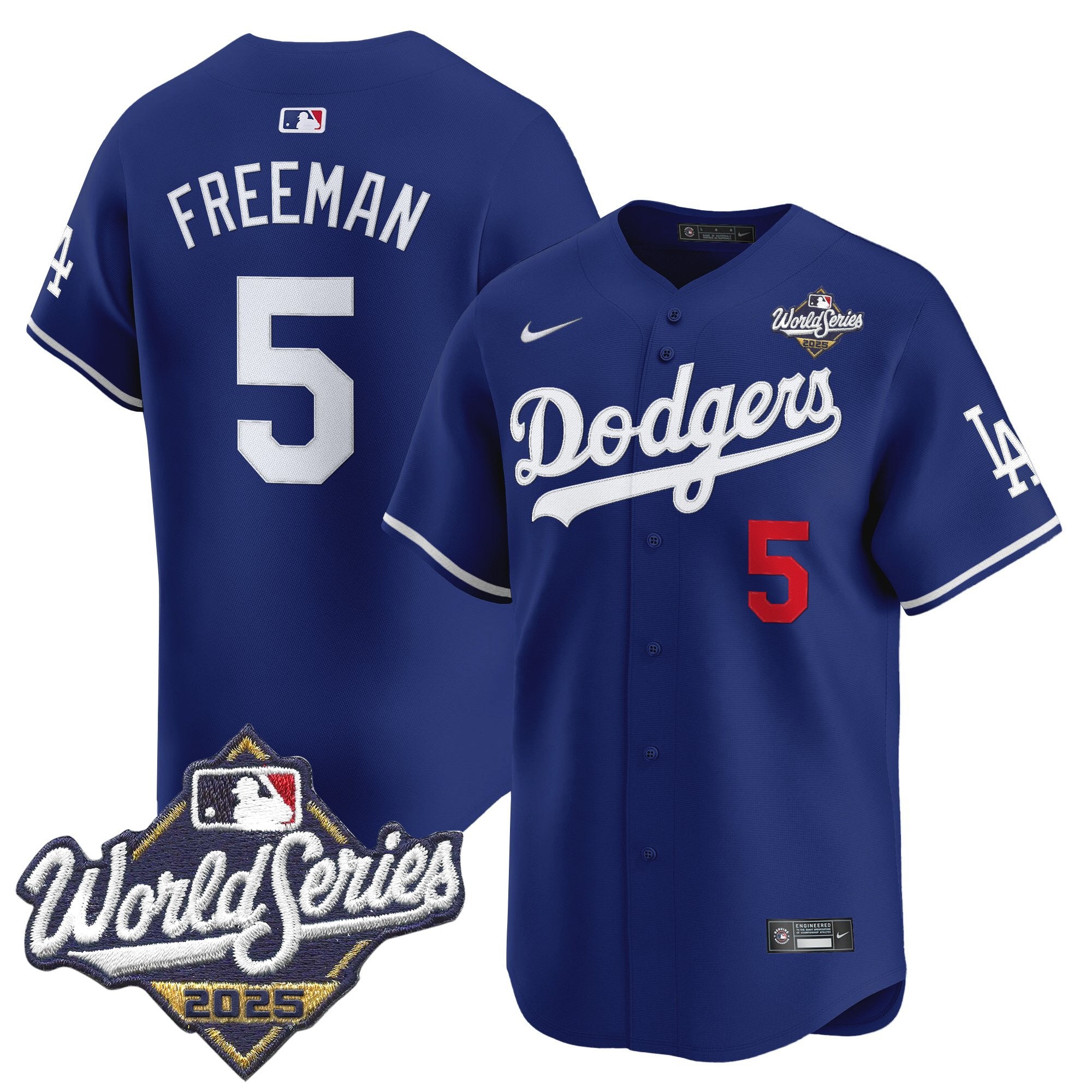 Men's Dodgers 2025 World Series Vapor Premier Limited Jersey V2 - All Stitched