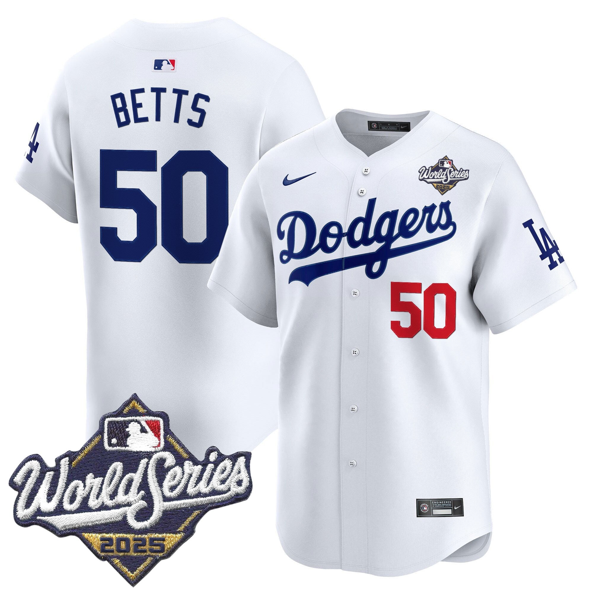 Men's Dodgers 2025 World Series Vapor Premier Limited Jersey V2 - All Stitched