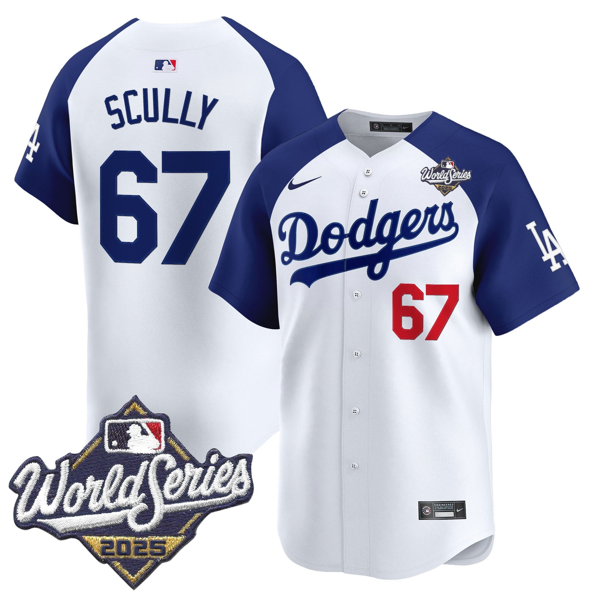 Men's Dodgers 2025 World Series Vapor Premier Limited Jersey V2 - All Stitched