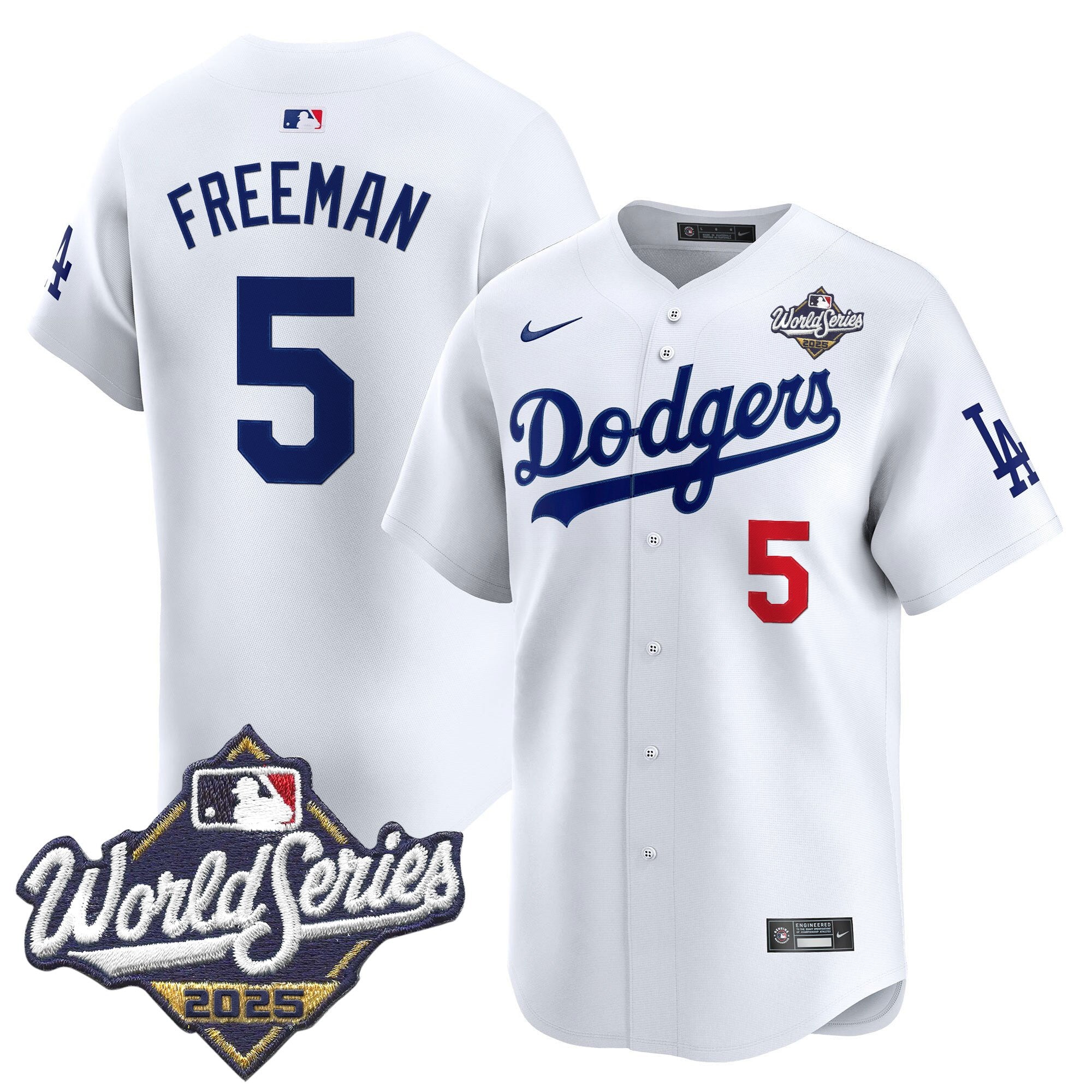 Men's Dodgers 2025 World Series Vapor Premier Limited Jersey V2 - All Stitched