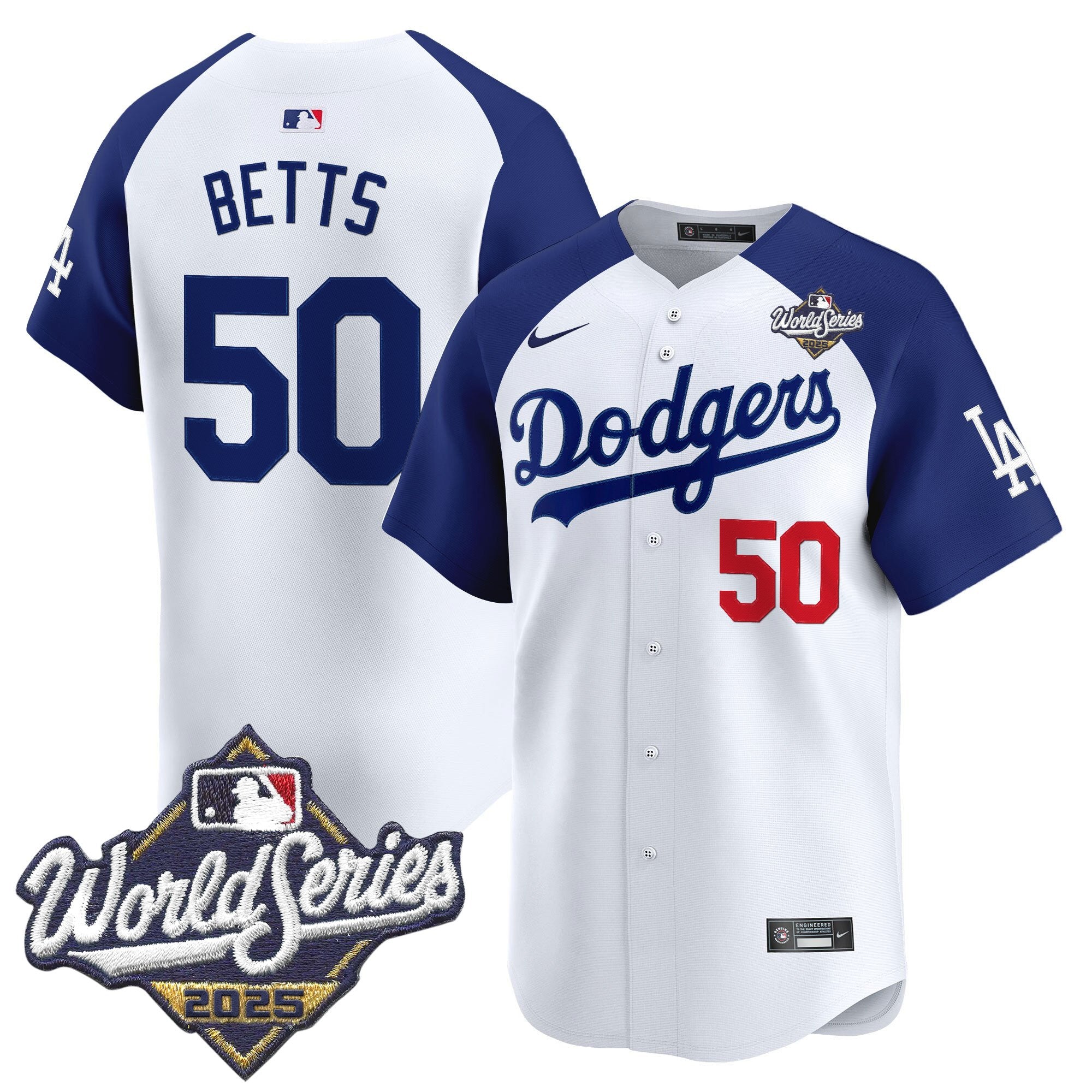 Men's Dodgers 2025 World Series Vapor Premier Limited Jersey V2 - All Stitched