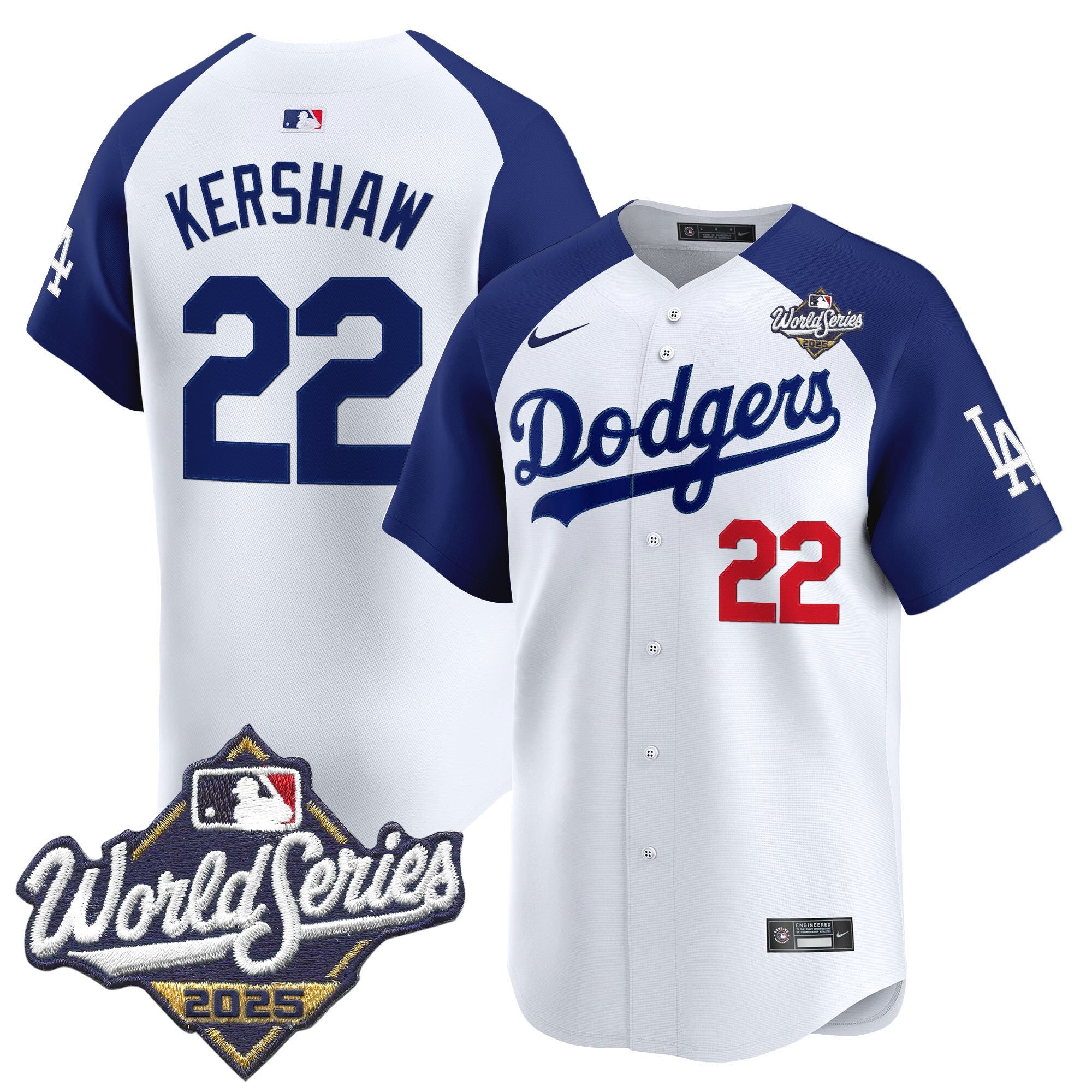 Men's Dodgers 2025 World Series Vapor Premier Limited Jersey V2 - All Stitched