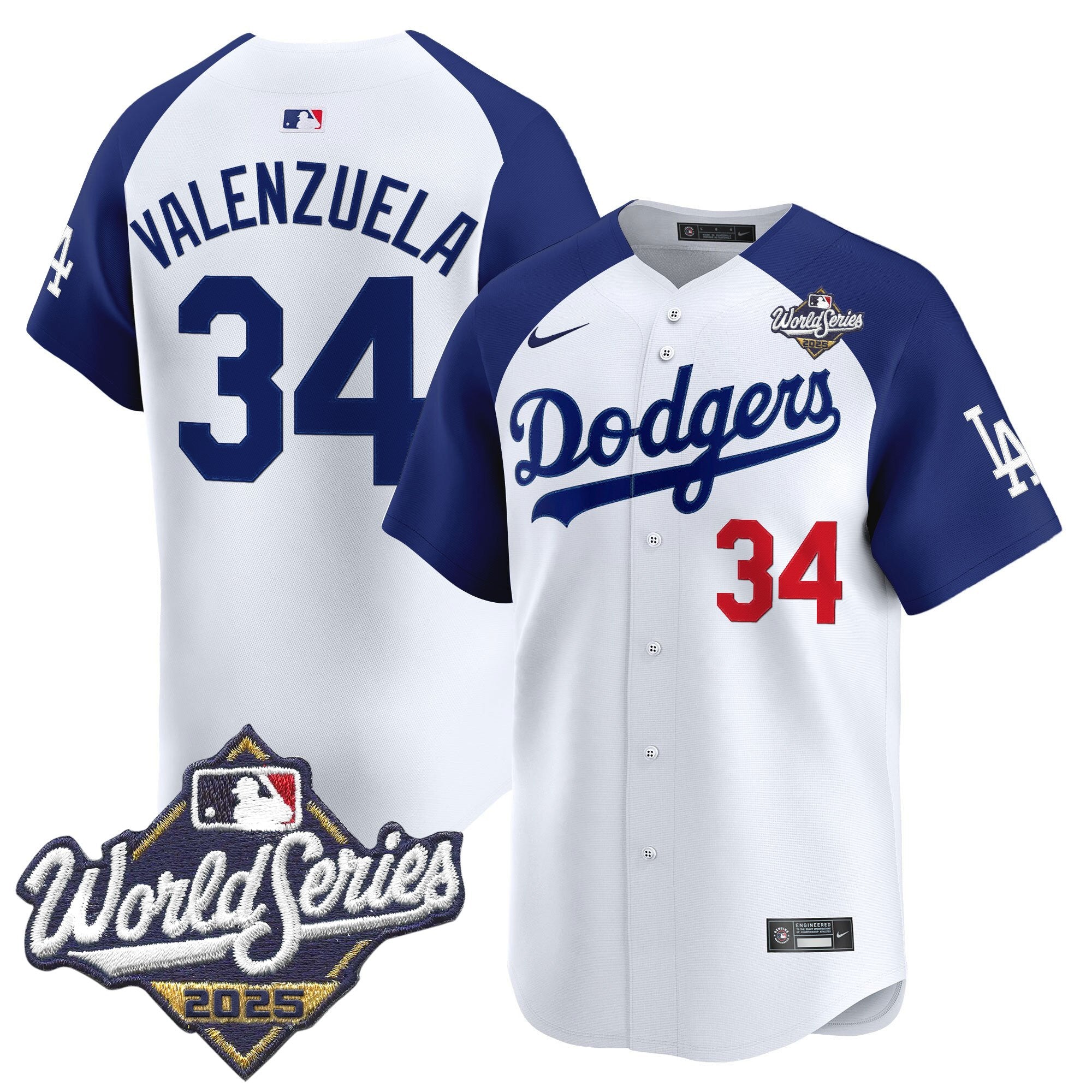 Men's Dodgers 2025 World Series Vapor Premier Limited Jersey V2 - All Stitched
