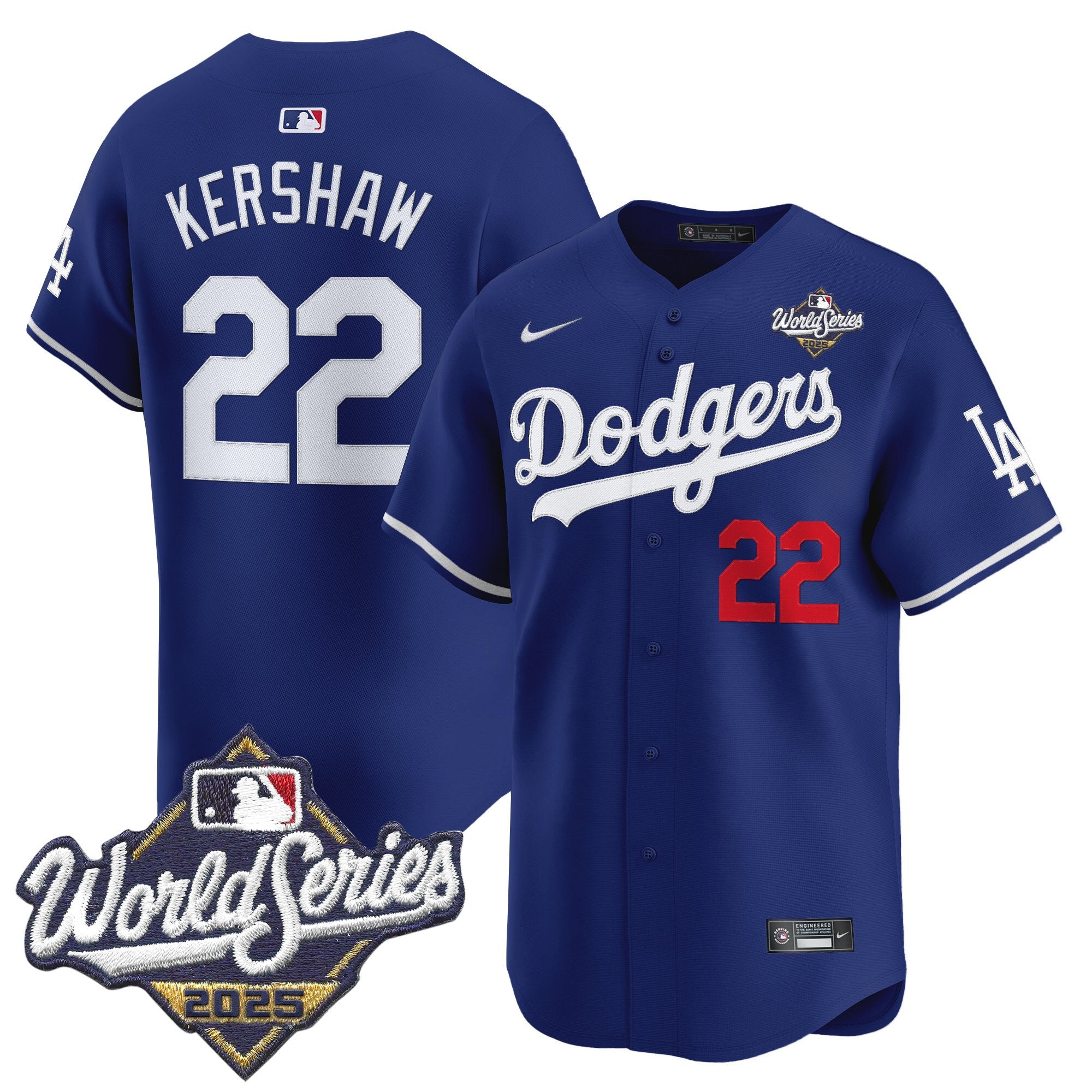 Men's Dodgers 2025 World Series Vapor Premier Limited Jersey V2 - All Stitched