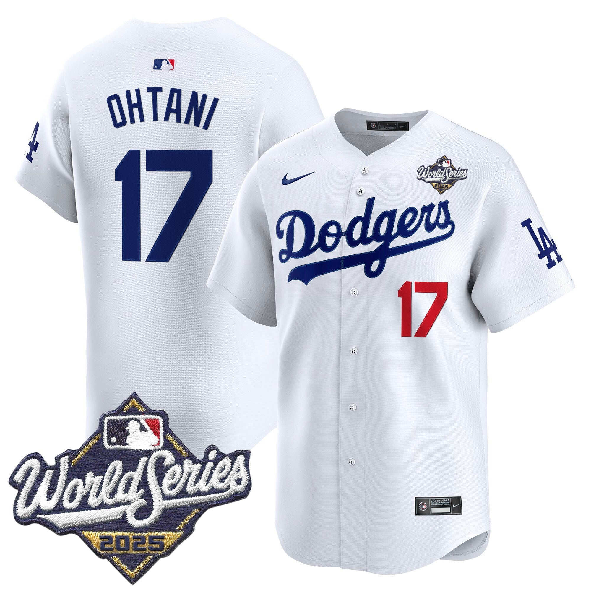 Men's Dodgers 2025 World Series Vapor Premier Limited Jersey V2 - All Stitched