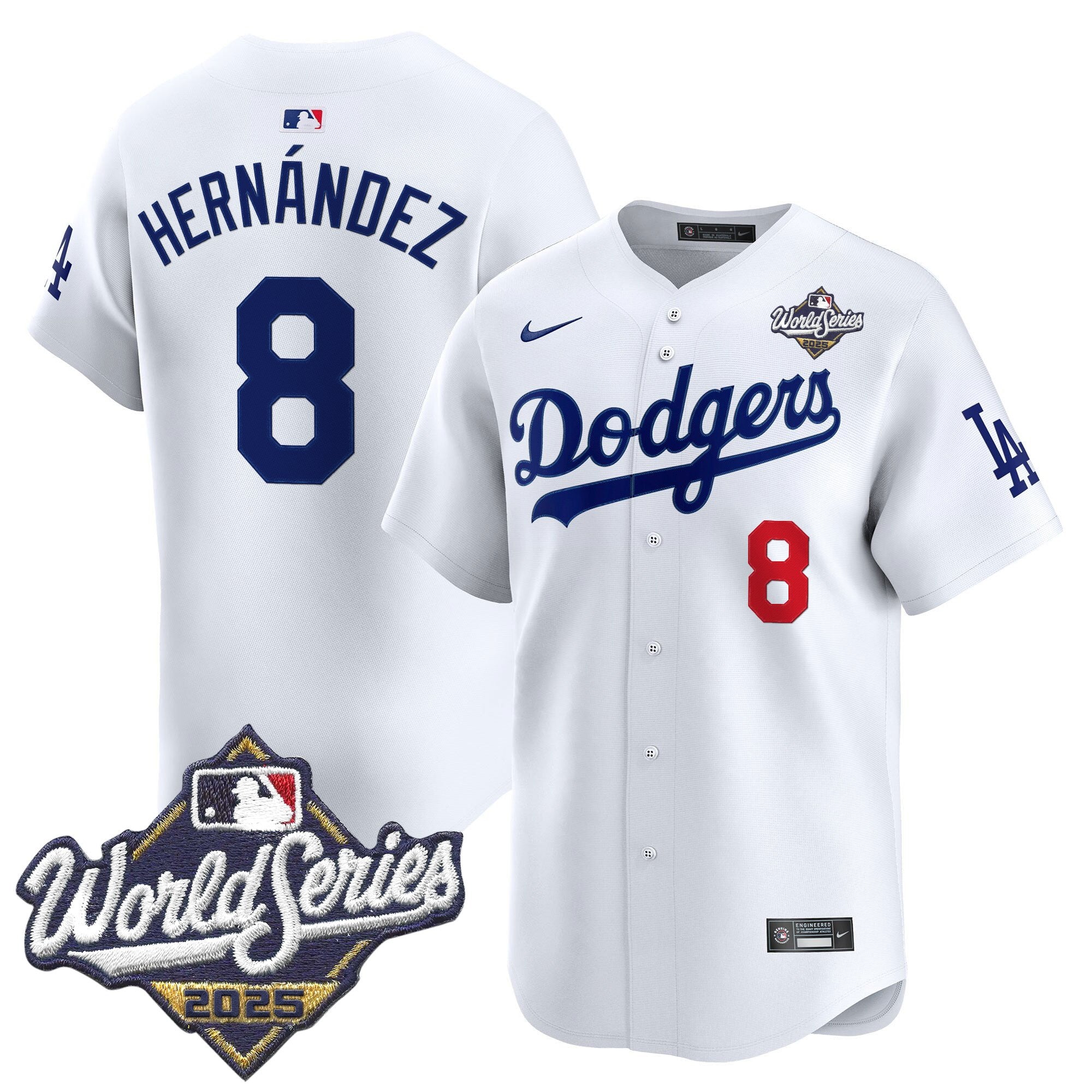 Men's Dodgers 2025 World Series Vapor Premier Limited Jersey V2 - All Stitched