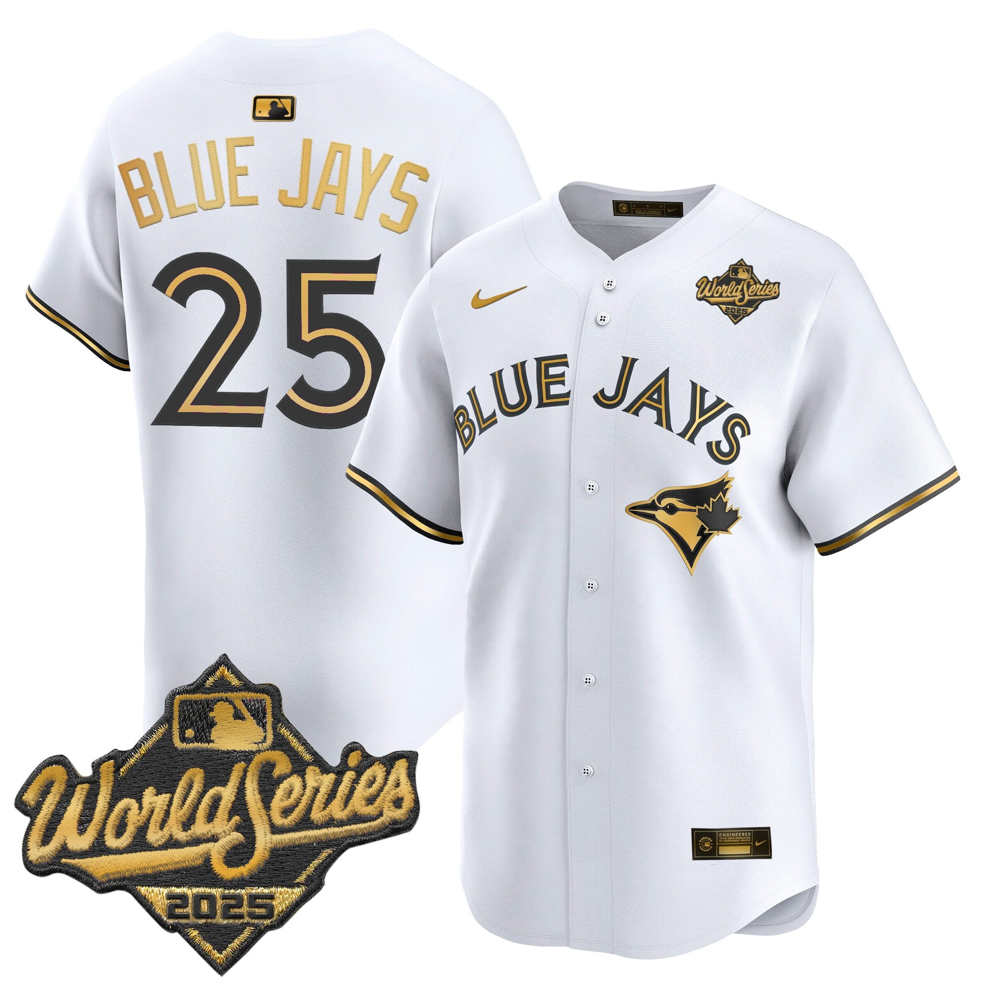 Men's Toronto Blue Jays 2025 World Series Vapor Premier Limited Jersey V2 - All Stitched