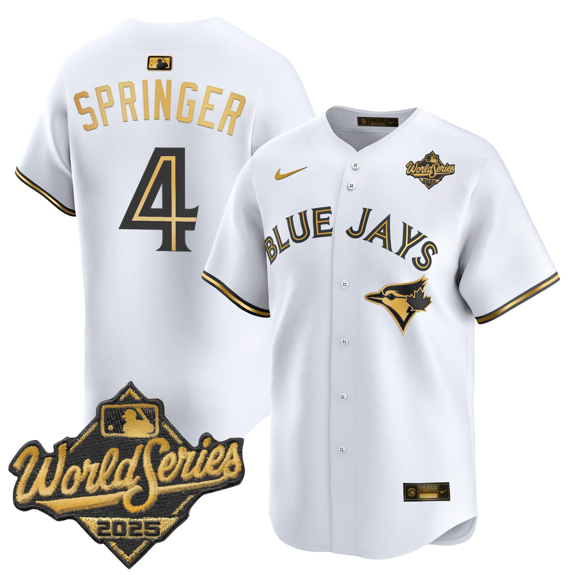 Men's Toronto Blue Jays 2025 World Series Vapor Premier Limited Jersey V2 - All Stitched