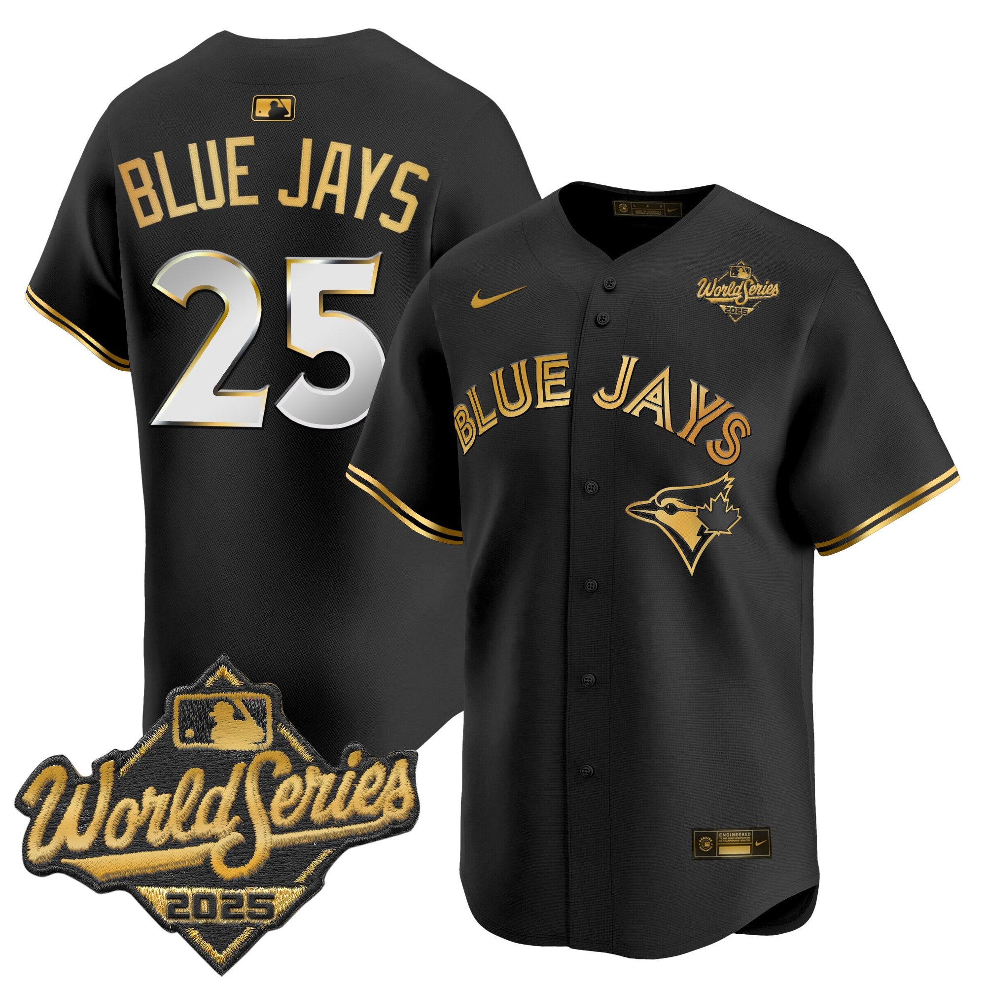 Men's Toronto Blue Jays 2025 World Series Vapor Premier Limited Jersey V2 - All Stitched