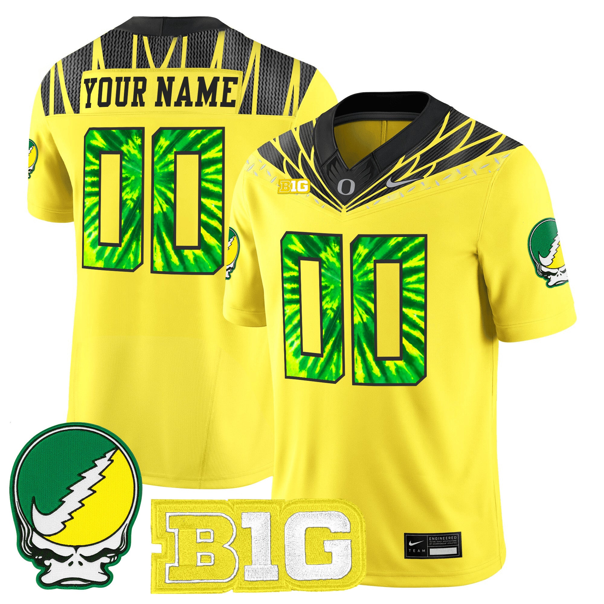 Oregon Ducks 2025 "Grateful Ducks" Vapor Limited Custom Jersey - All Stitched