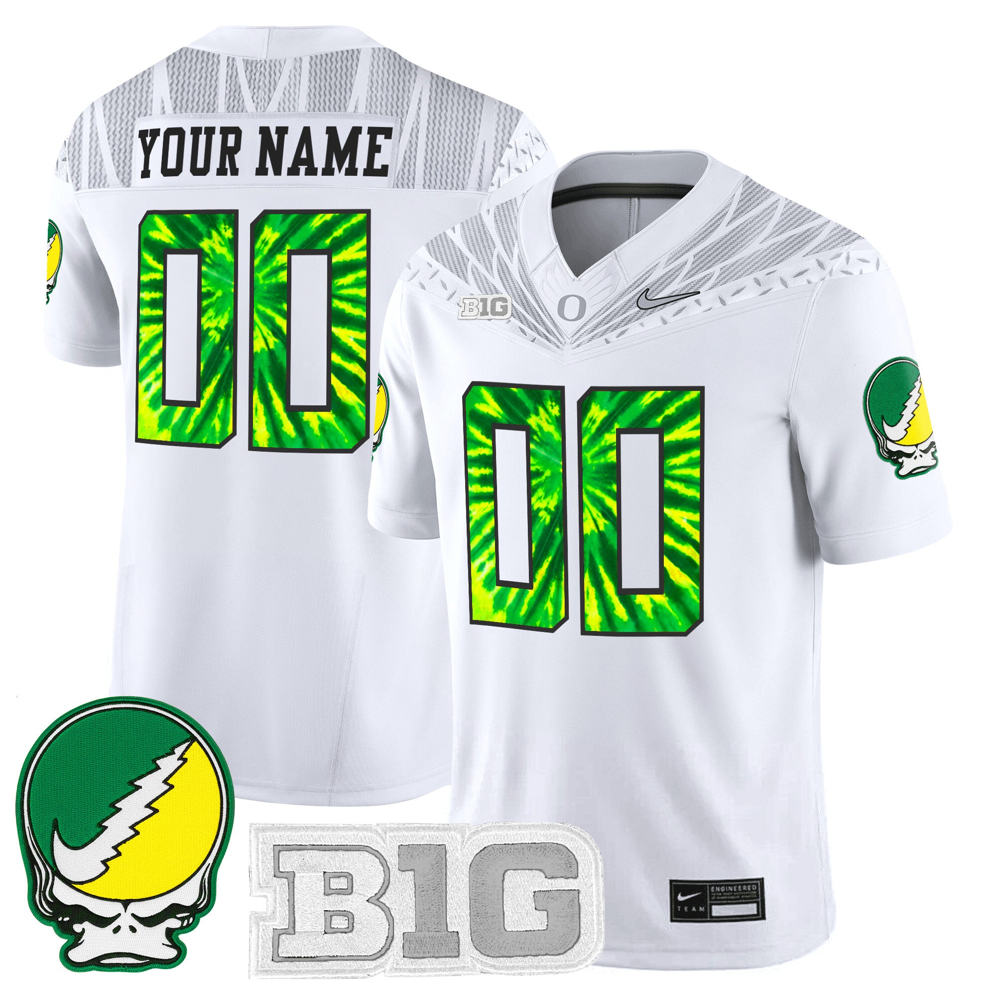Oregon Ducks 2025 "Grateful Ducks" Vapor Limited Custom Jersey - All Stitched