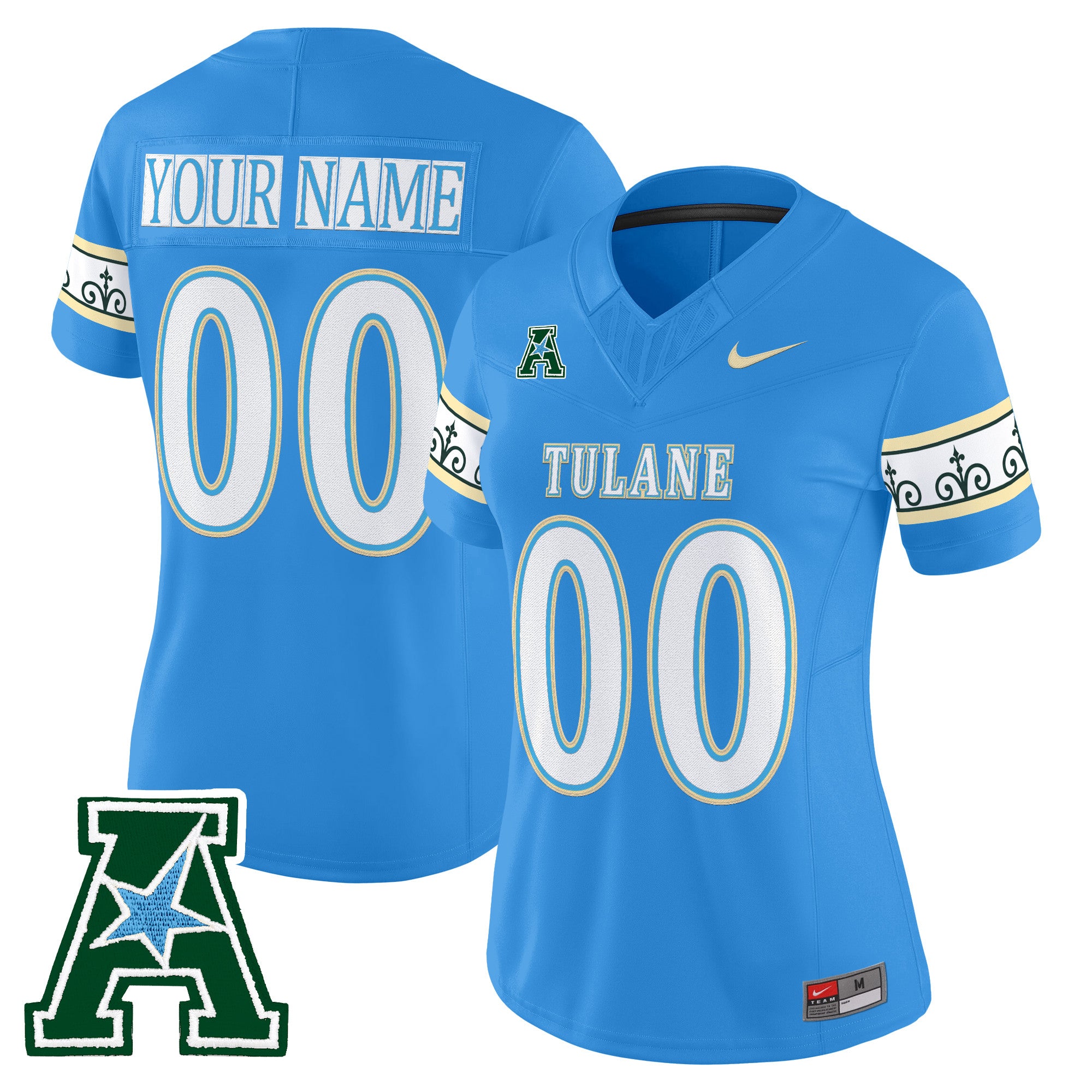 Tulane Green Wave 2025 'City Edition' Vapor Limited Custom Jersey - All Stitched