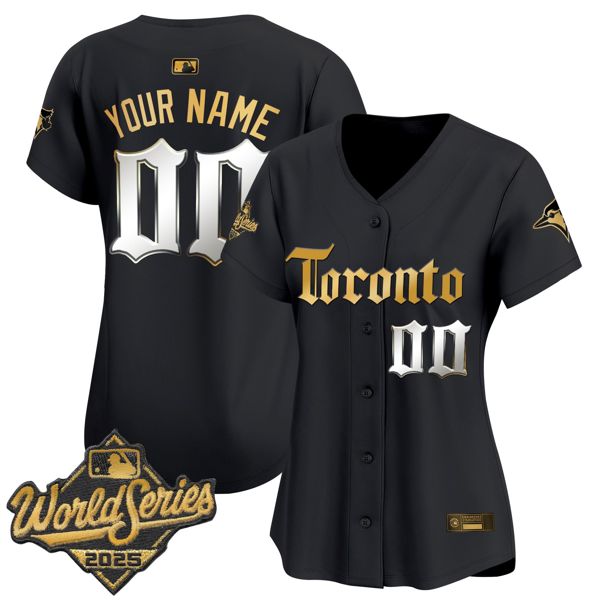 Toronto Blue Jays 2025 World Series Vapor Premier Limited Custom Jersey - Gothic North Edition - All Stitched