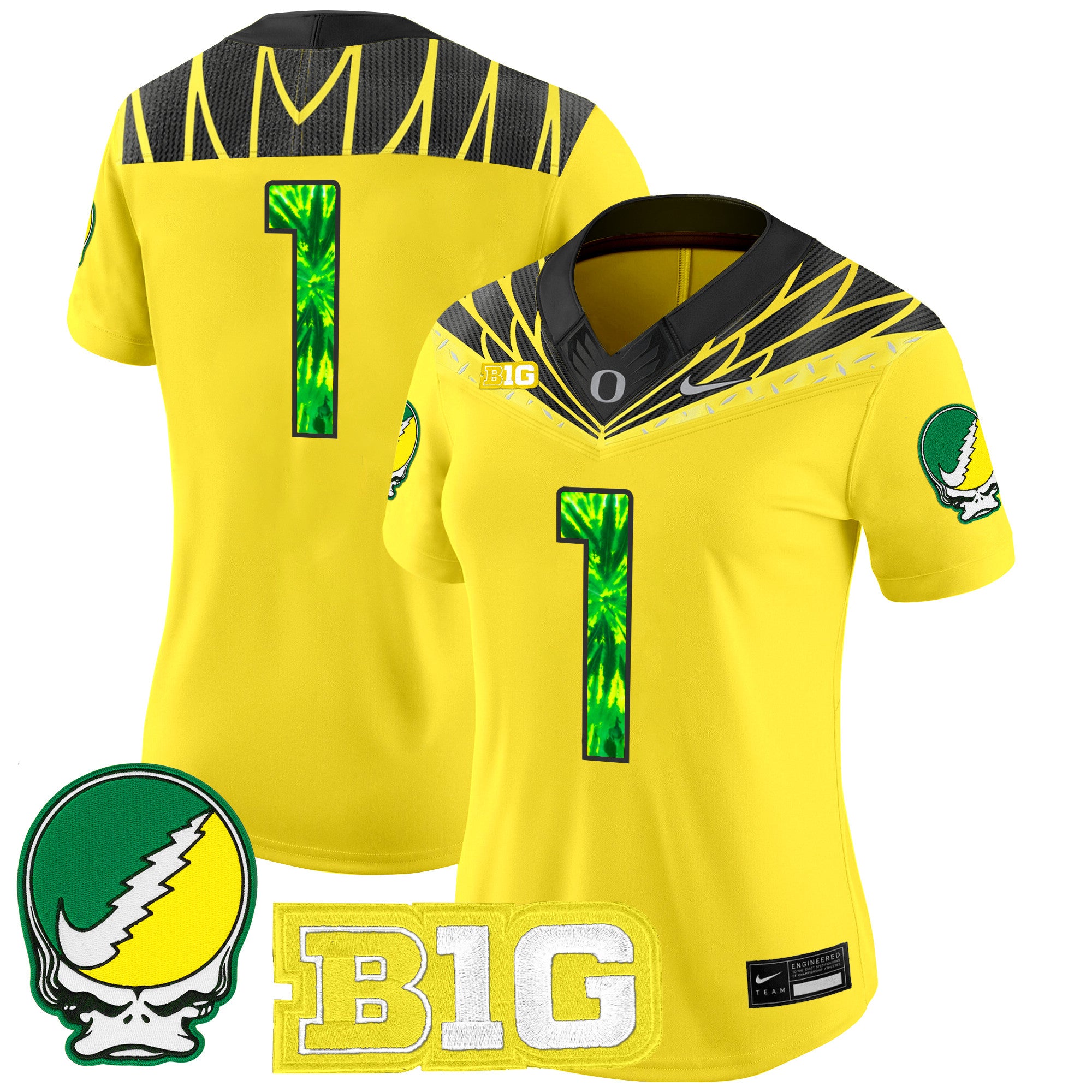 Women's Oregon Ducks 2025 "Grateful Ducks" Vapor Limited Jersey - All Stitched