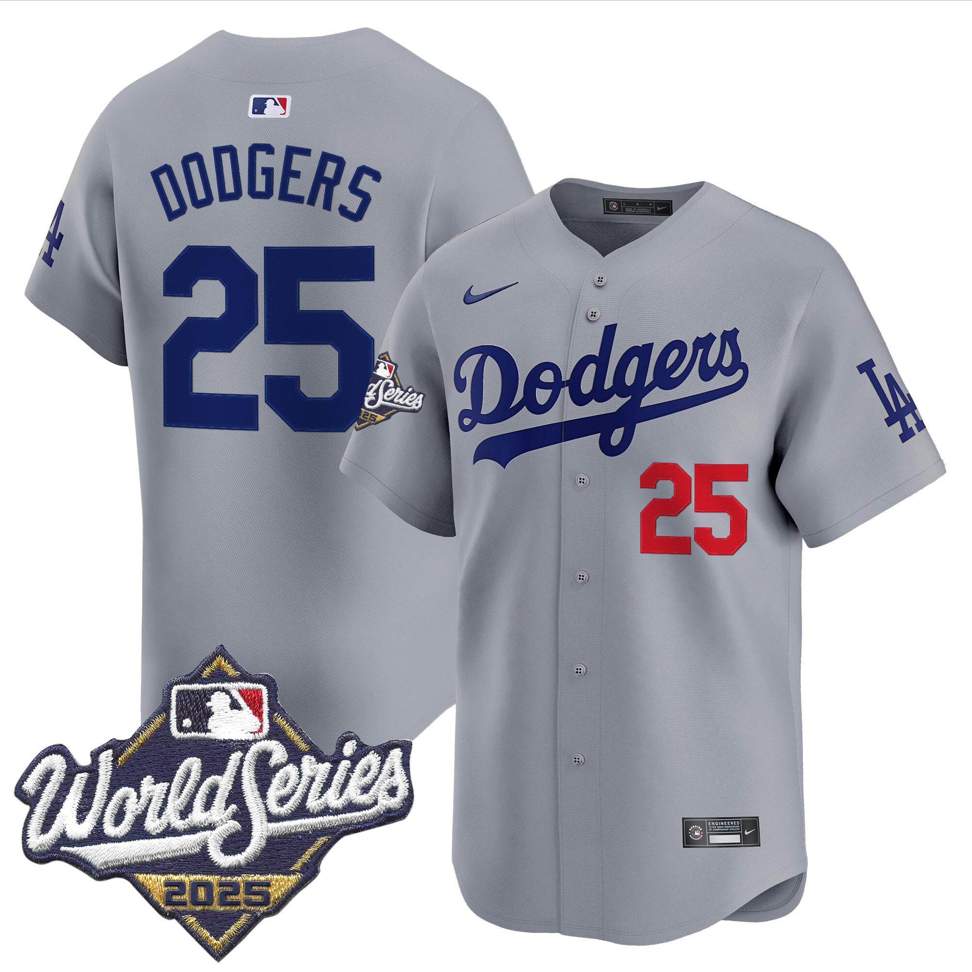 Men's Dodgers 2025 World Series Vapor Premier Limited Jersey - All Stitched