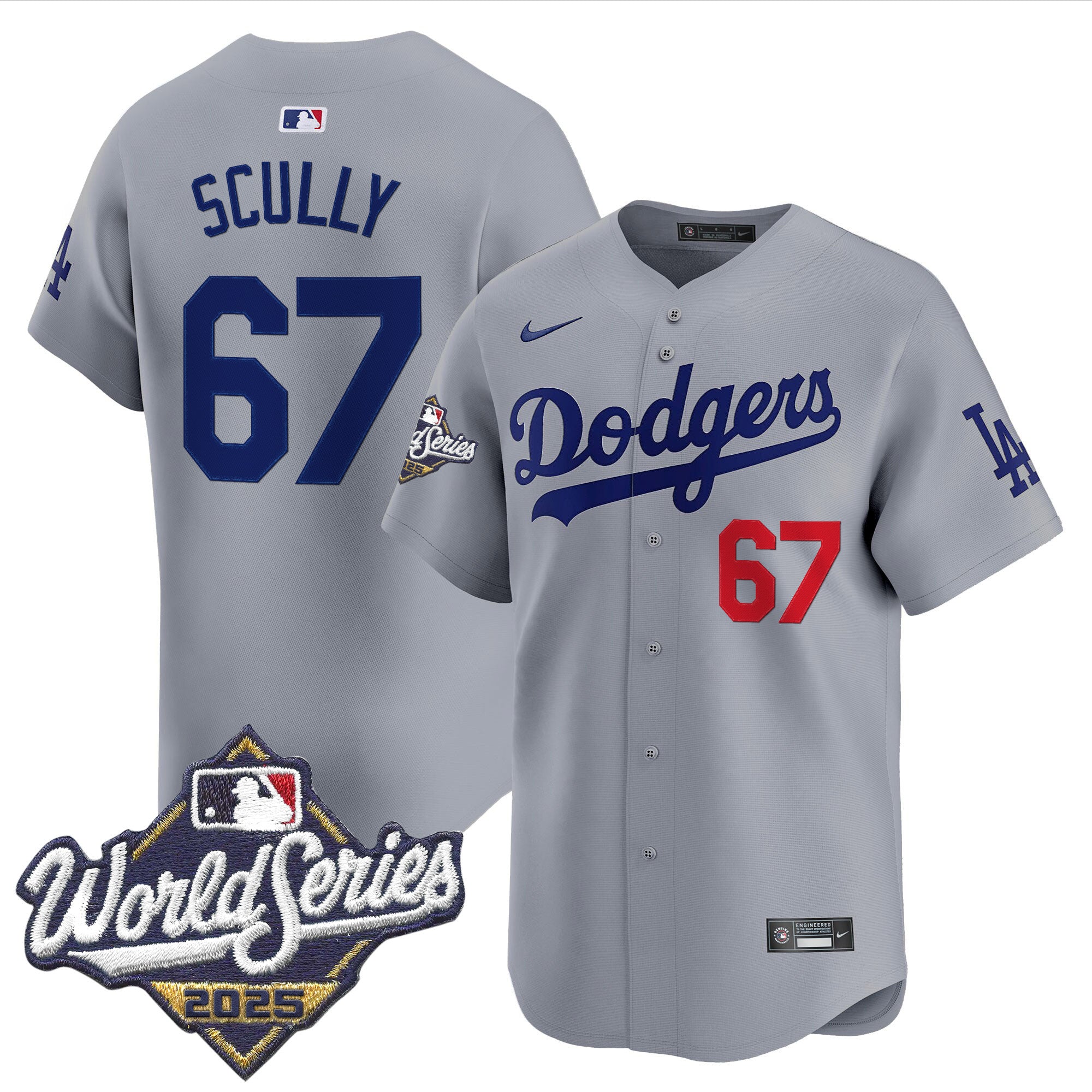 Men's Dodgers 2025 World Series Vapor Premier Limited Jersey - All Stitched