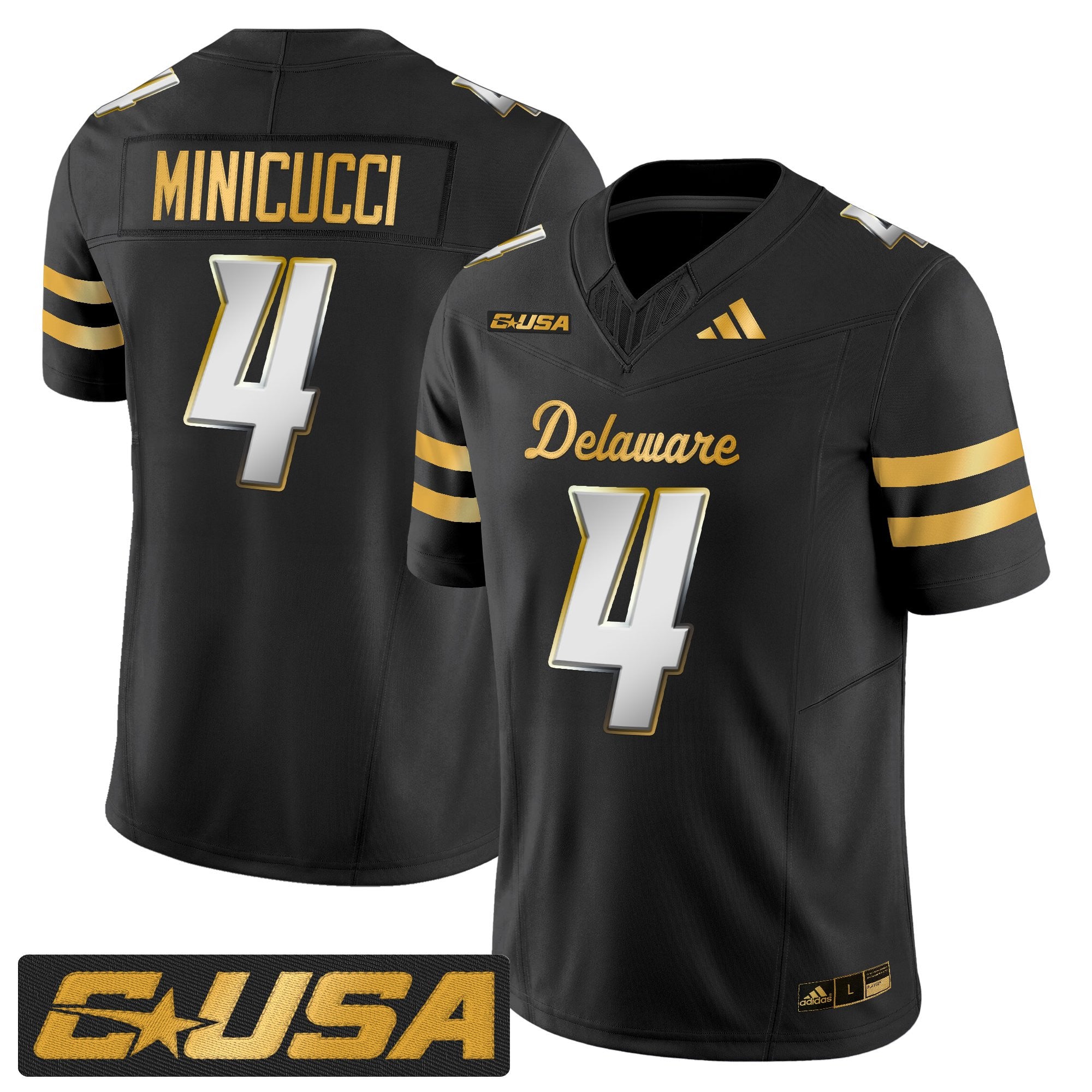 Men's Delaware Blue Hens 2025 Gold Vapor Limited Jersey - All Stitched