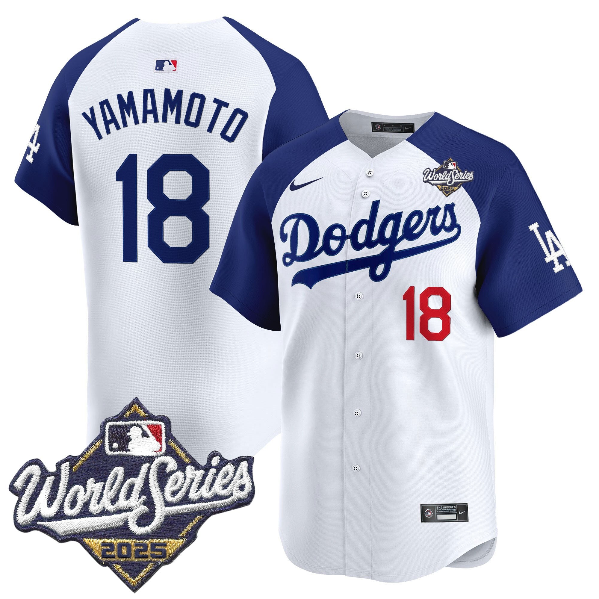 Men's Dodgers 2025 World Series Vapor Premier Limited Jersey V2 - All Stitched