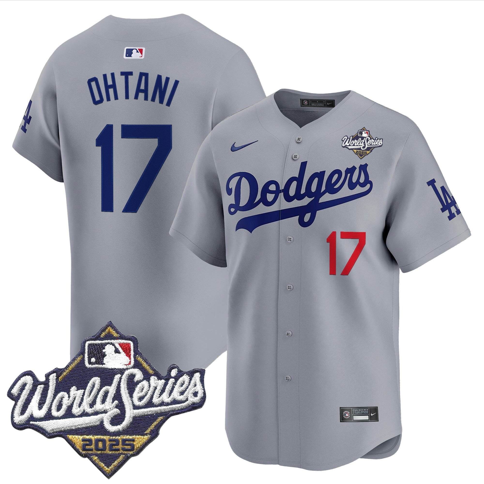 Men's Dodgers 2025 World Series Vapor Premier Limited Jersey V2 - All Stitched