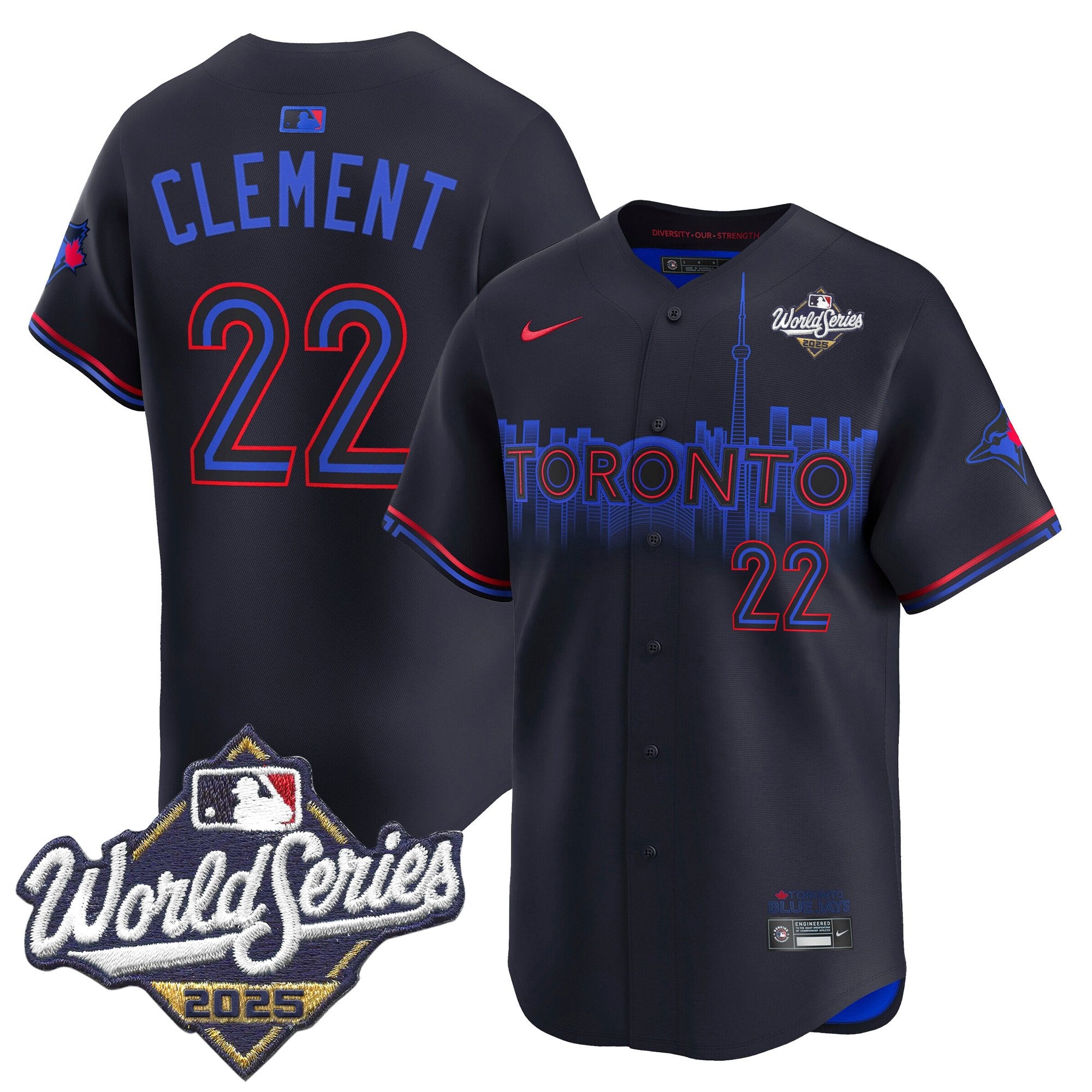 Men's Toronto Blue Jays 2025 World Series Vapor Premier Limited Jersey V2 - All Stitched