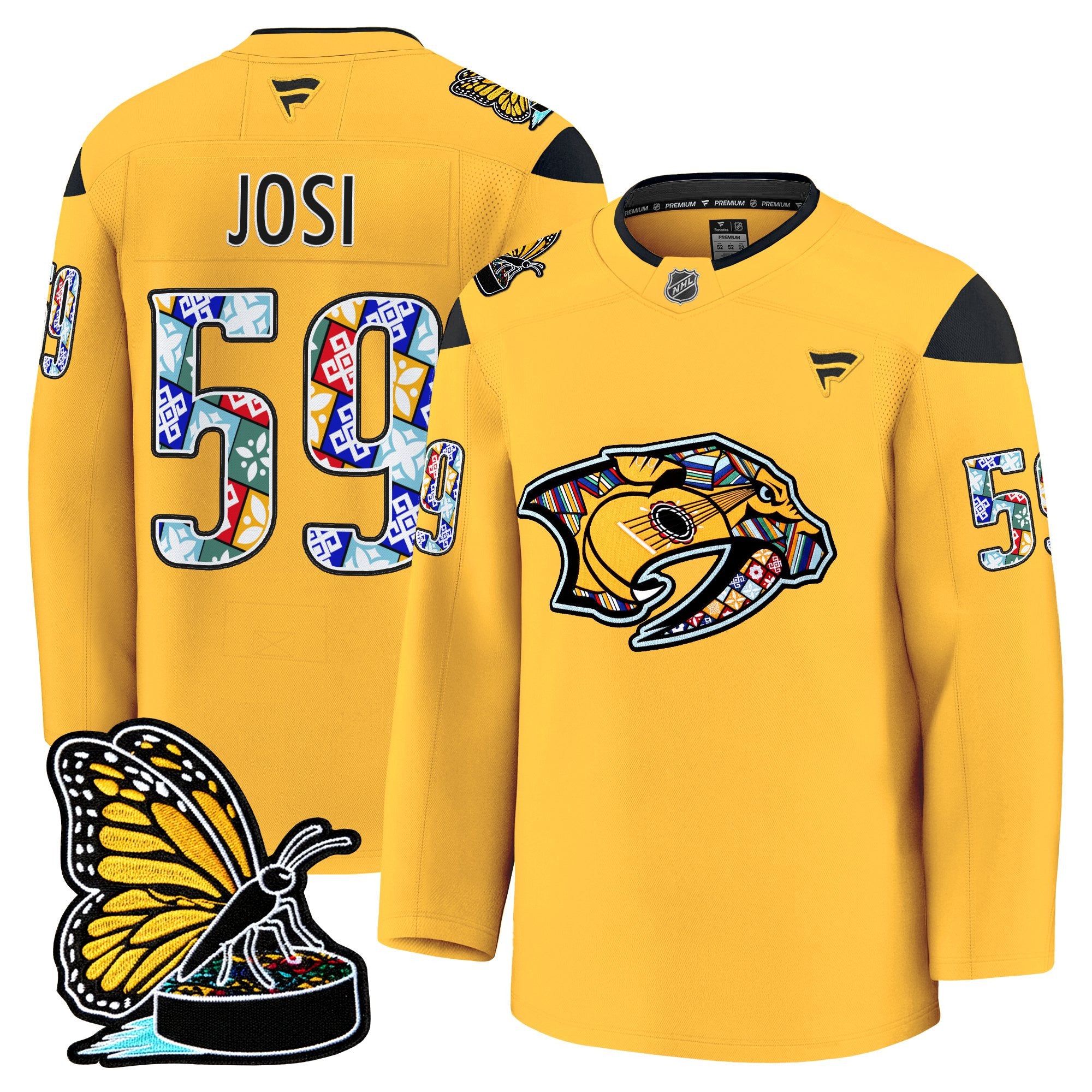 Men's Nashville Predators 2025 Hispanic Music Heritage Night Premium Jersey - All Stitched