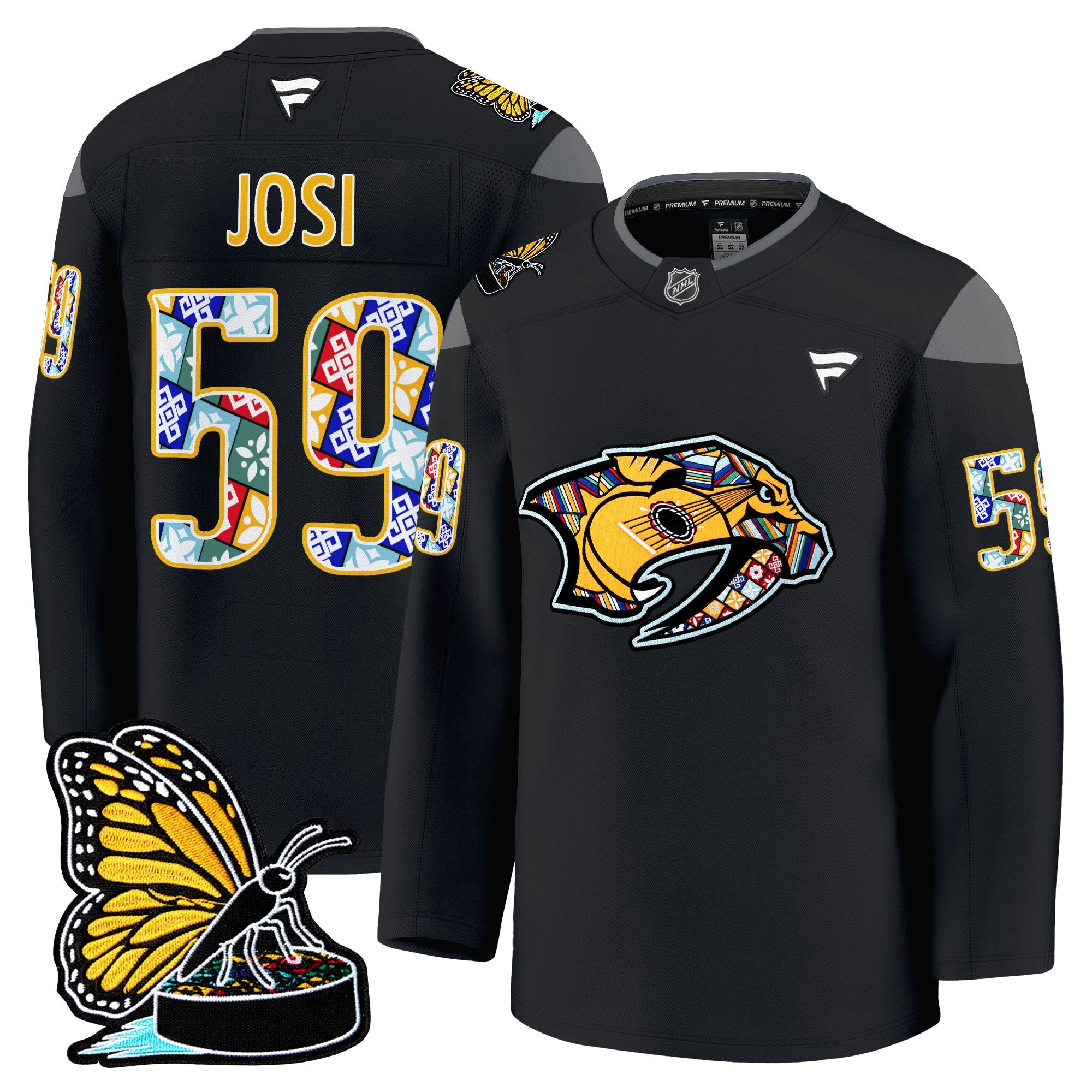Men's Nashville Predators 2025 Hispanic Music Heritage Night Premium Jersey - All Stitched