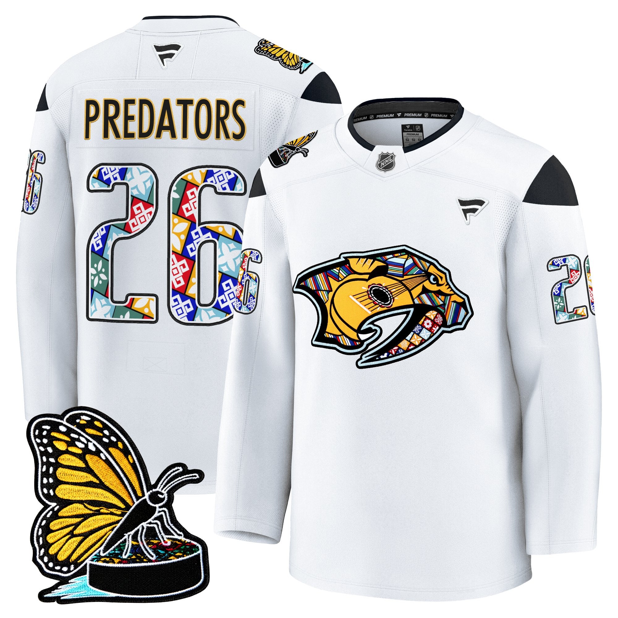 Men's Nashville Predators 2025 Hispanic Music Heritage Night Premium Jersey - All Stitched